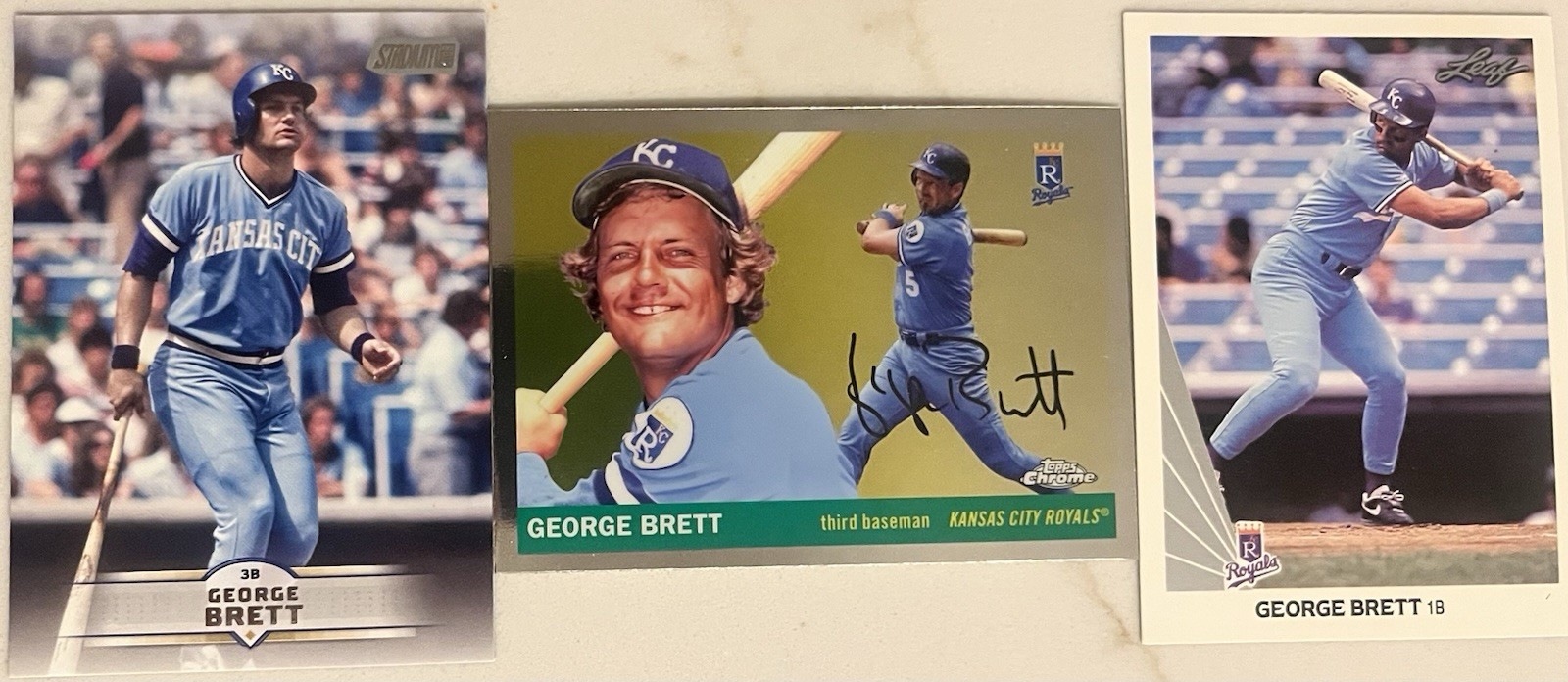 GEORGE BRETT Lot 2025 Topps Chrome Platinum Stadium Club 1990 Leaf ROYALS
