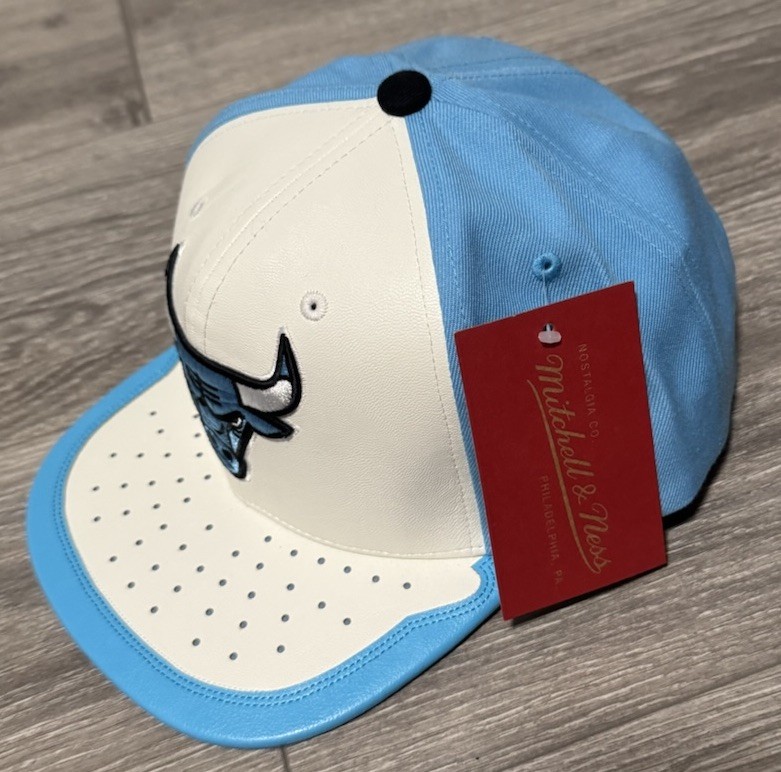 Chicago Bulls Mitchell & Ness SnapBack Adjustable Hat Baby Blue,White Color