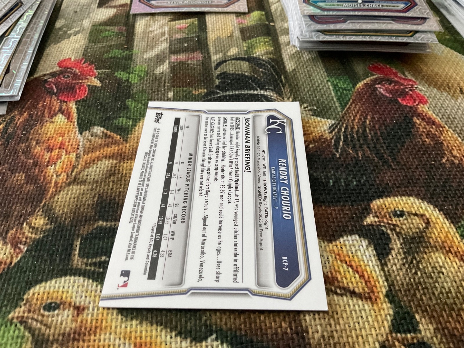KENDRY CHOURIO 1st BOWMAN CHROME BCP-7