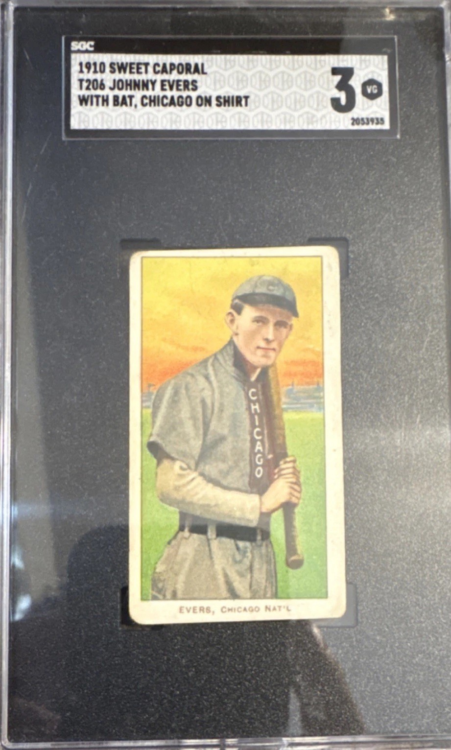 Sweet Caporal 1910 T206 Johnny Evers Chicago on Shirt SGC 3