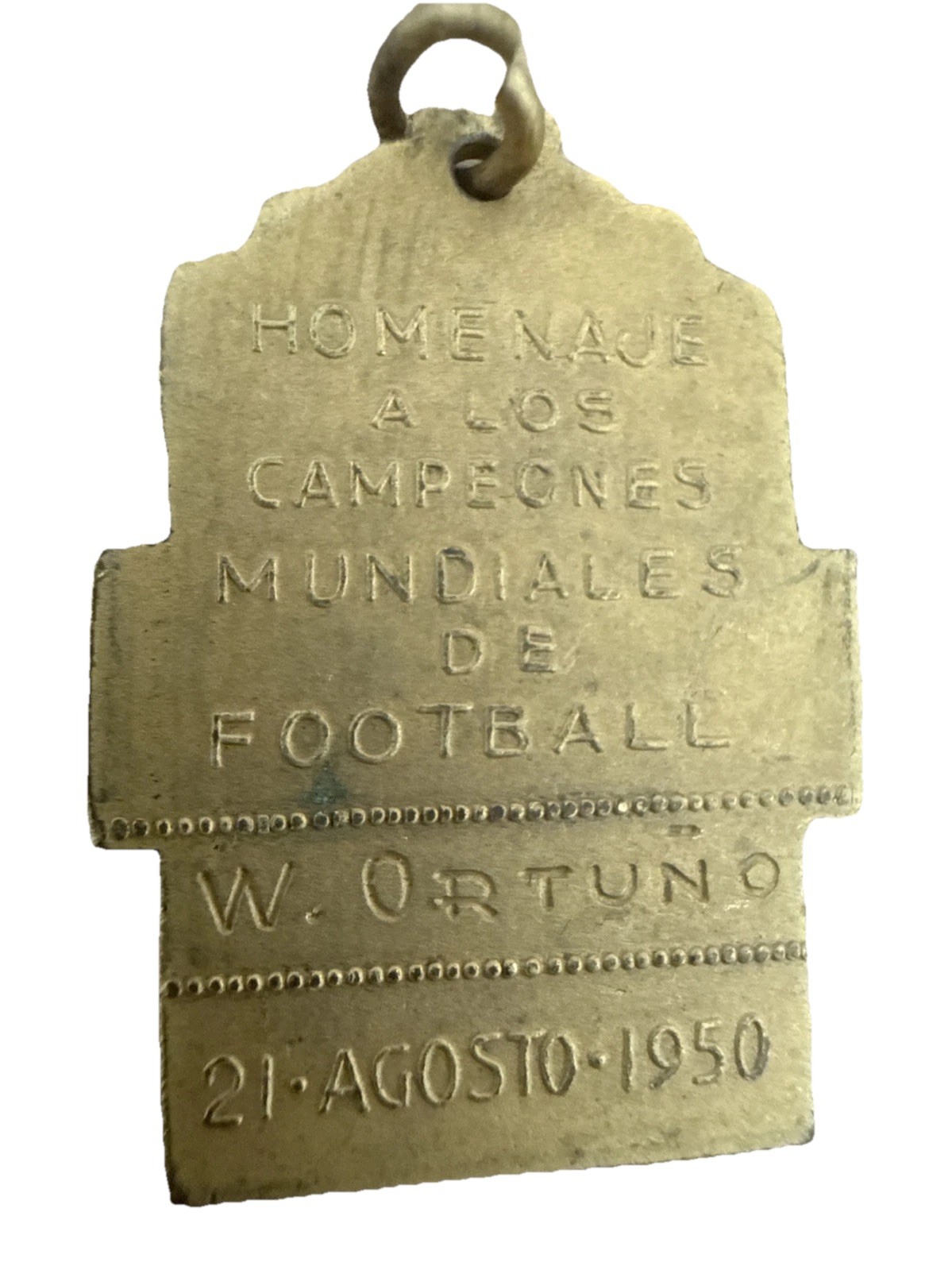 1950 World Cup Uruguay Champions Tribute Medal W Ortuño Football Rare