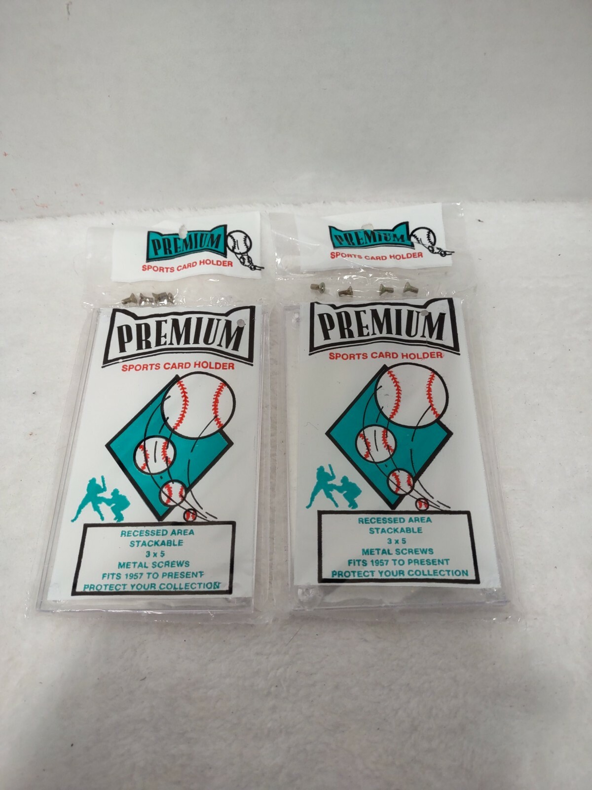 Two New PREMIUM 4 Screw Baseball Trading Card Holders screwdown protectors