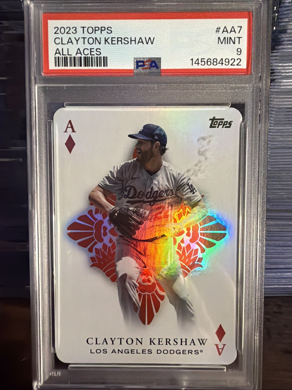 2023 Topps All Aces CLAYTON KERSHAW Los Angeles Dodgers #AA-7 Graded **PSA 9**