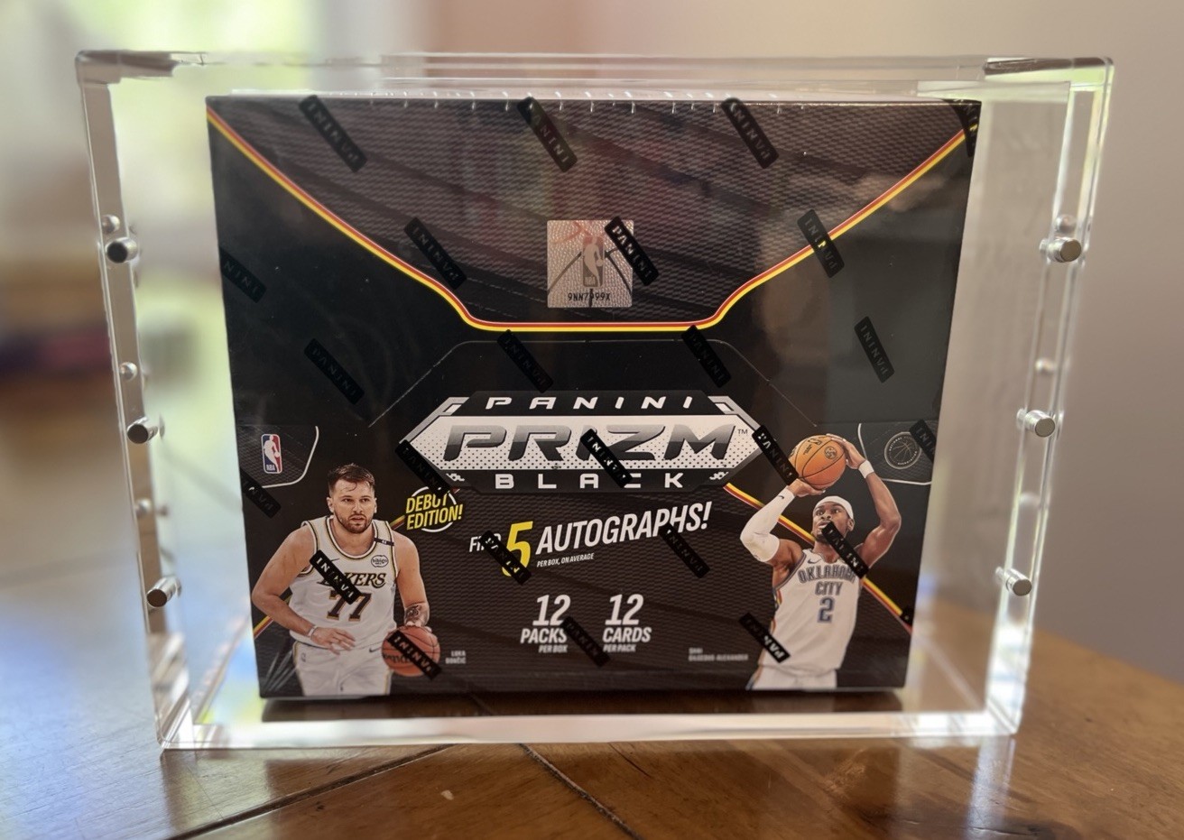Acrylic Display Case Magnetic Lid FITS 2024-25 Prizm Black Basketball Hobby Box