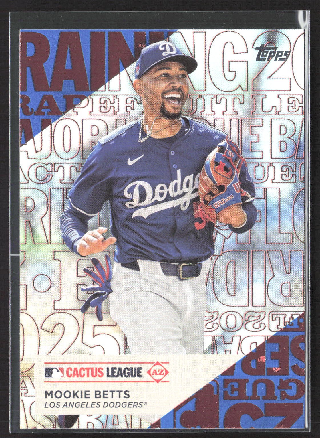 2025 Topps #TG-17 Mookie Betts Training Grounds Blue Foil #/150