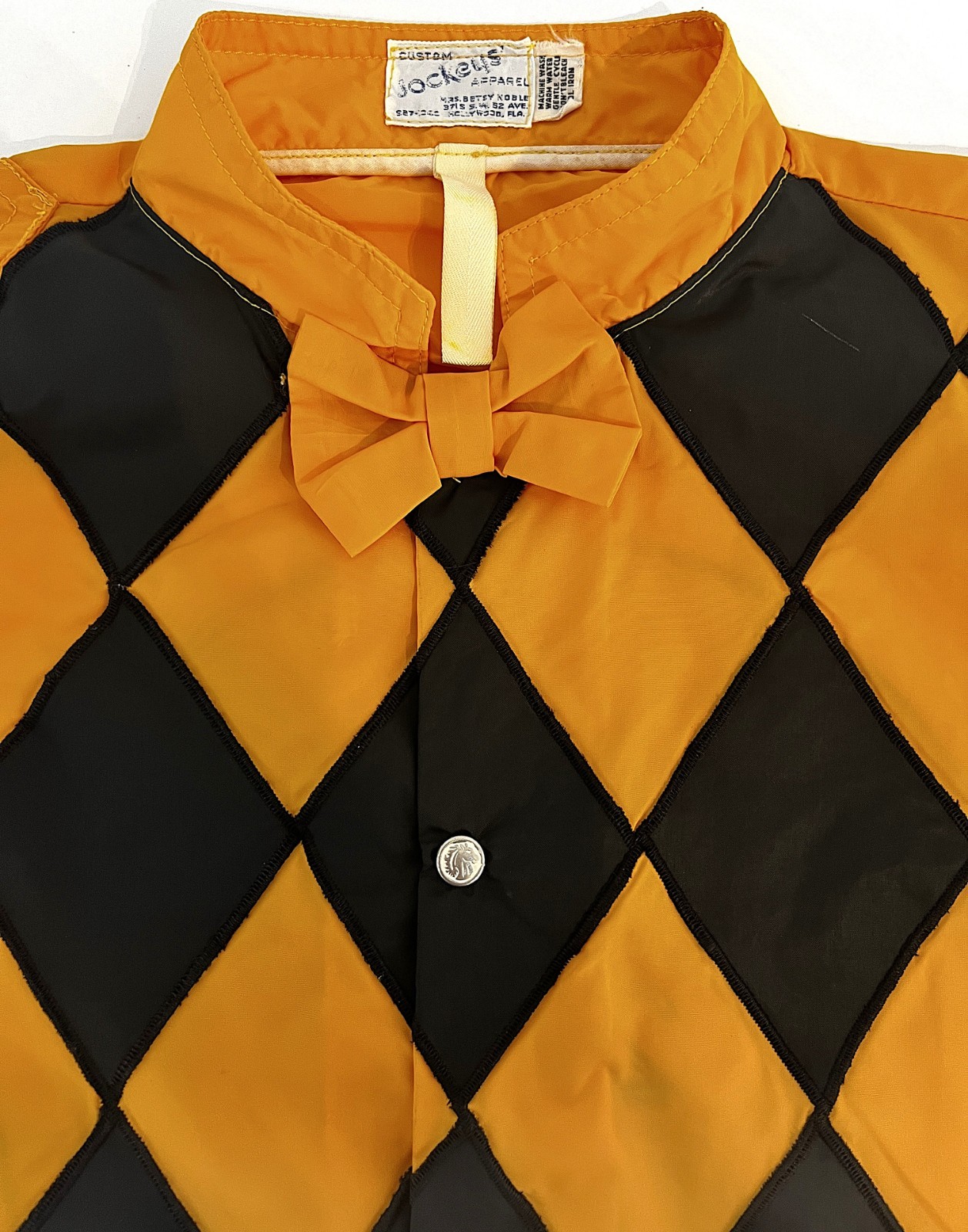 VTG SOLID GOLD STABLE 24K HORSE RACING JOCKEY SILKS by CUSTOM JOCKEYS APPAREL