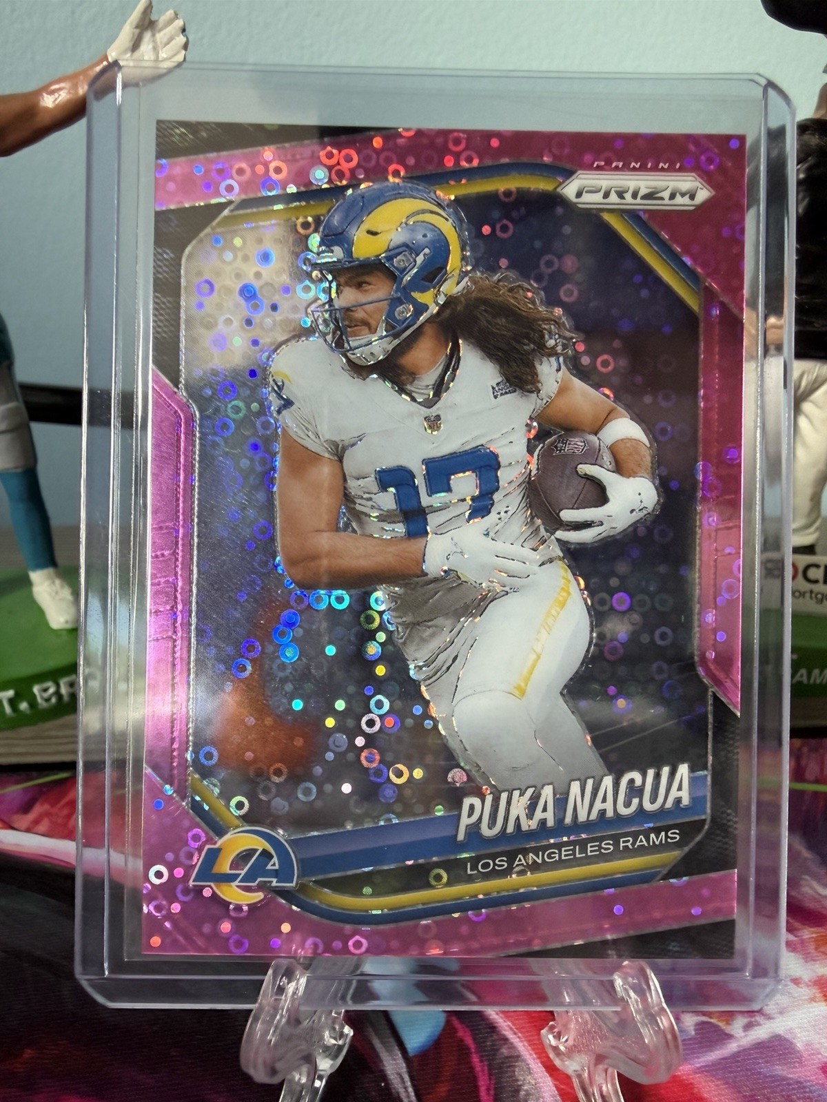 Puka Nacua 2025 Panini Prizm Rams Pink No Huddle /25 #205