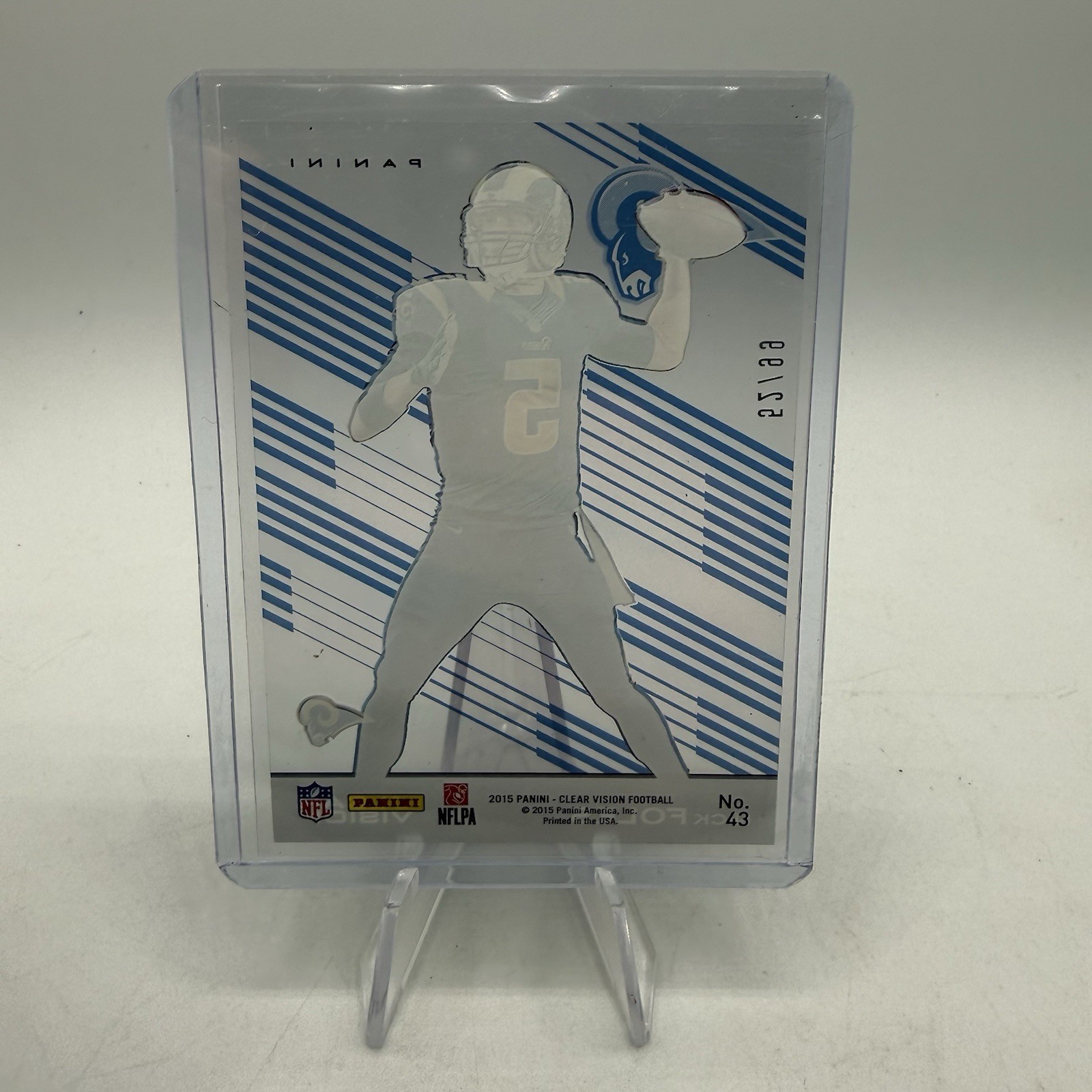 2015 Panini Clear Vision Blue 3/99 Nick Foles #43 Transparent Card