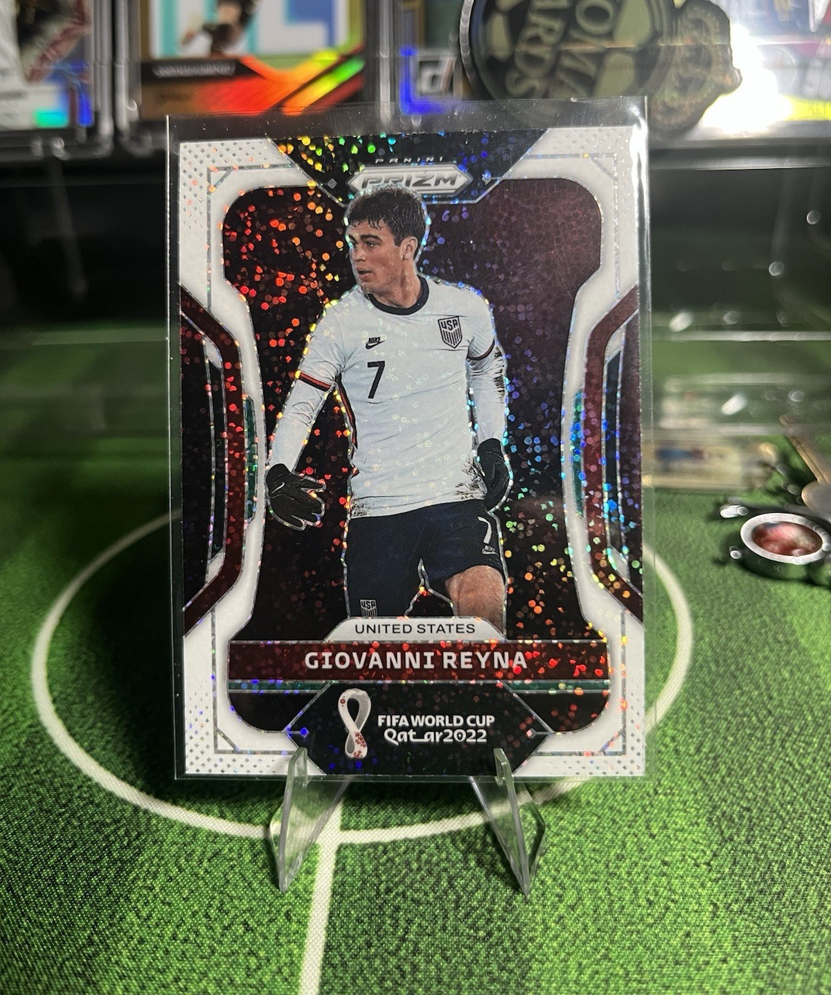 Panini Prizm 2022 World Cup Qatar Giovanni Reyna USA WHITE SPARKLE! SSP!