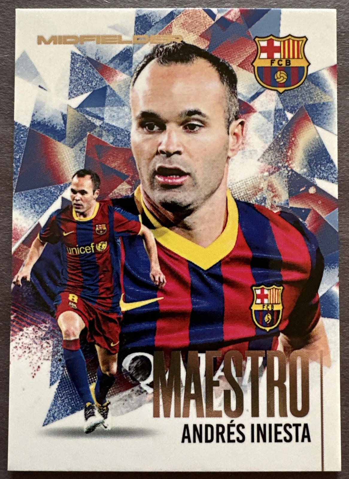 2025-26 Futera FX FC Barcelona Andres Iniesta 40/49 Maestro Gold Spain #BMS36