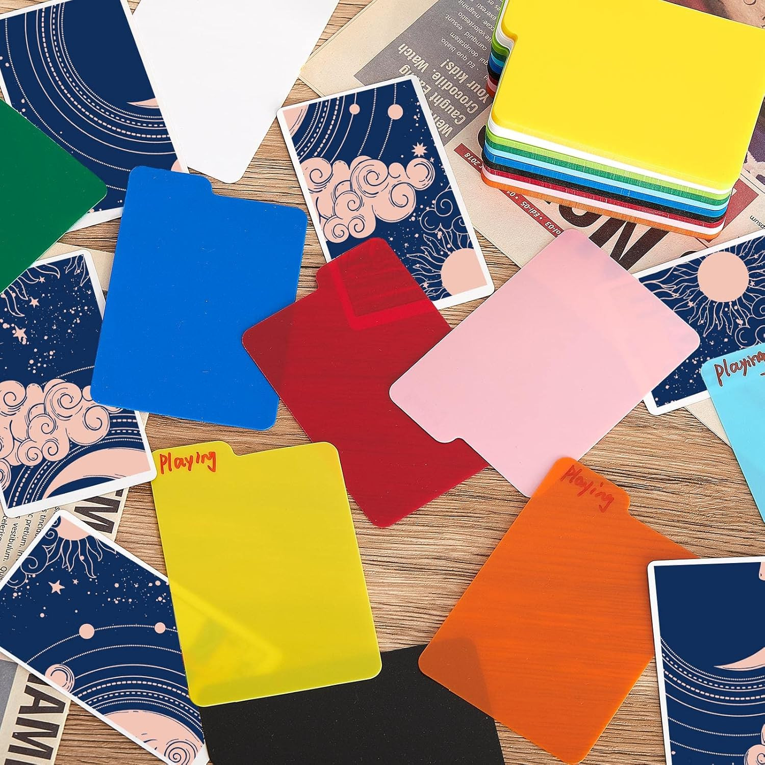Multicolor Card Dividers for Trading Cards, 2.6 x 3.8 Inch, 50 Pcs