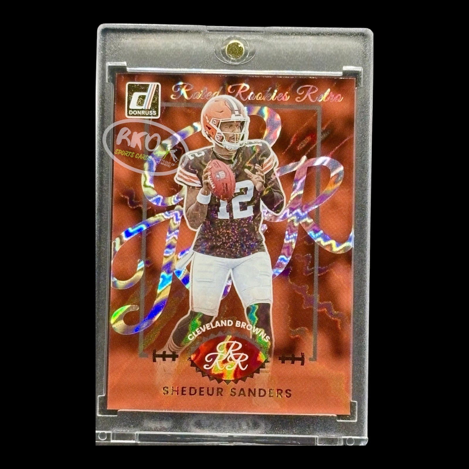 Shedeur Sanders RARE ROOKIE ORANGE SHOCK REFRACTOR INVESTMENT CARD BROWNS MINT