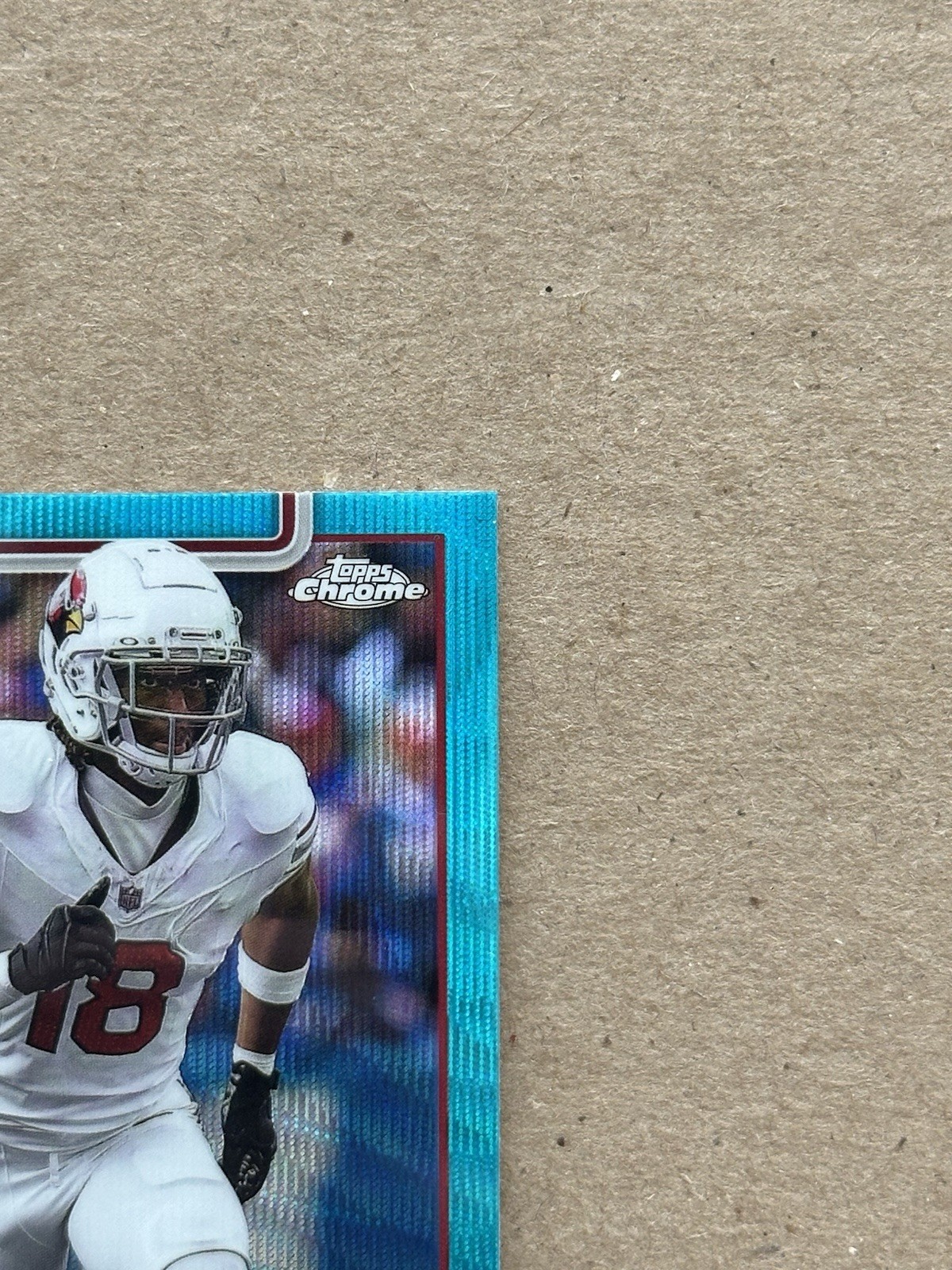 2025 Topps Chrome Marvin Harrison Jr #1 Aqua Wave Refractor /199 Cardinals