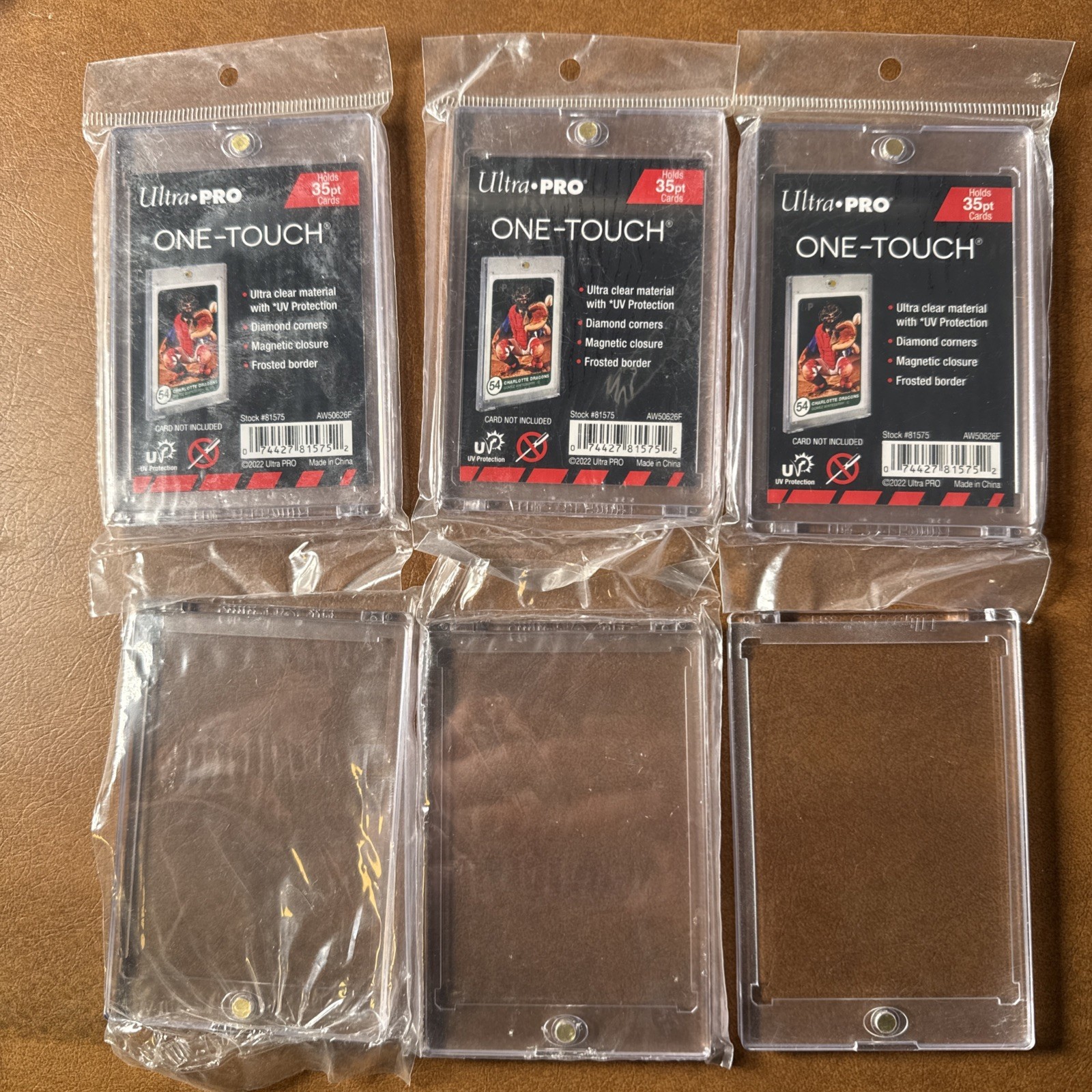 Ultra PRO ONE-TOUCH UV Magnetic Holder for Cards – Clear Lot Of 6