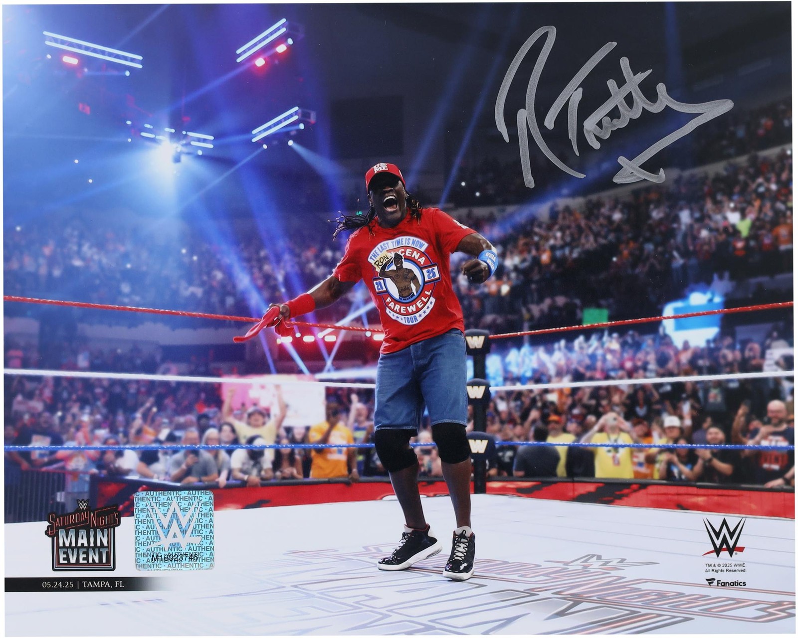 R-Truth WWE Autographed 8″ x 10″ Ron Cena In-Ring Entrance Photograph