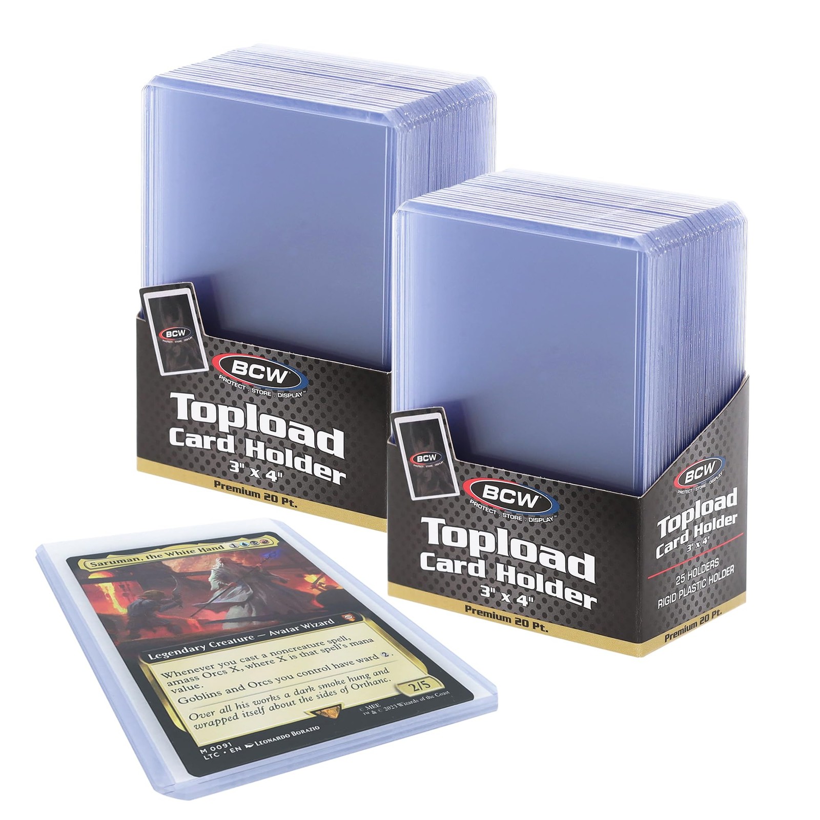 BCW 3×4 Topload Card Holder – Premium 35PT Thickness | 50 Pack | Quality Rigi…