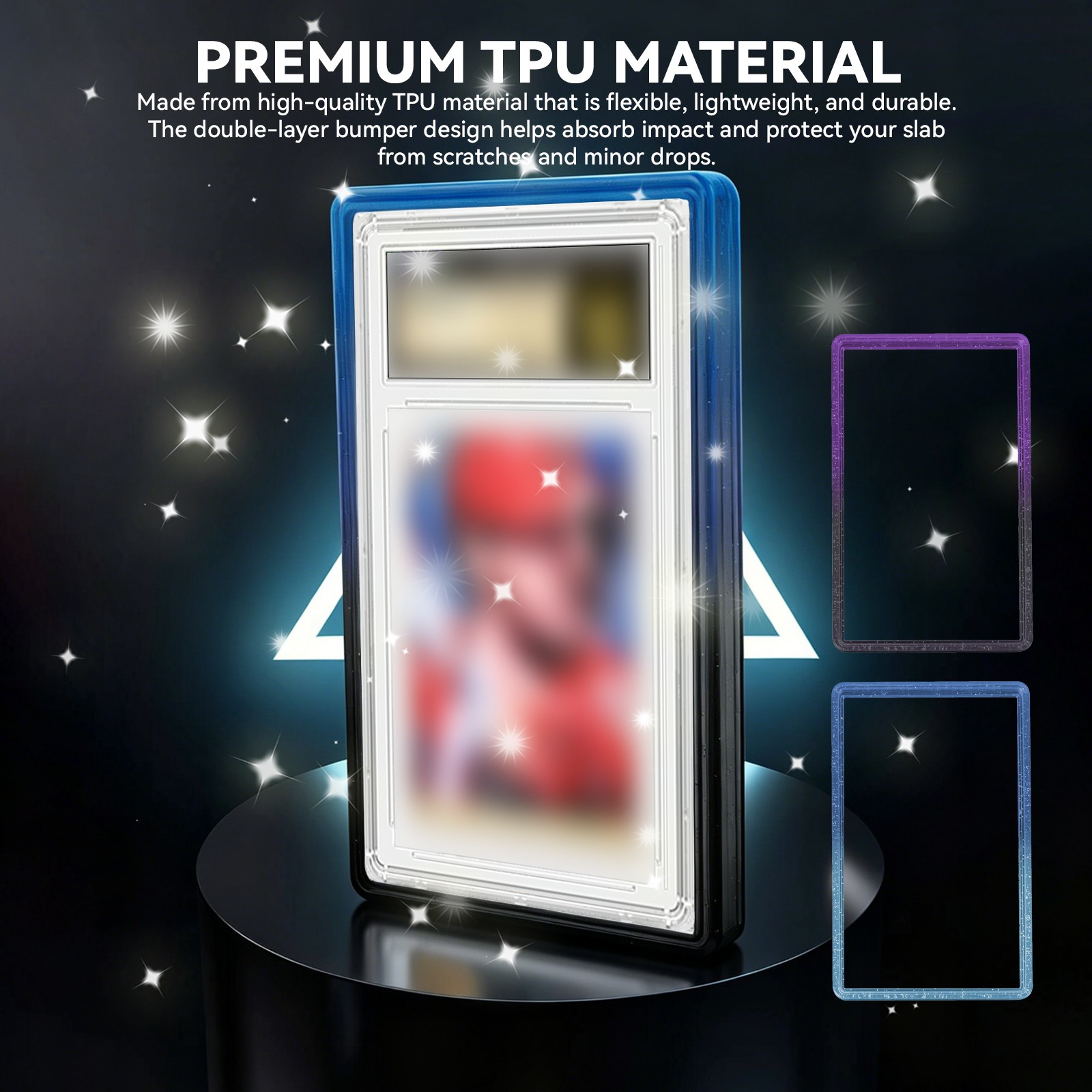 Graded Card Slab Bumper Guard Protector TPU Case Clear Back for CGC Trading 35PT