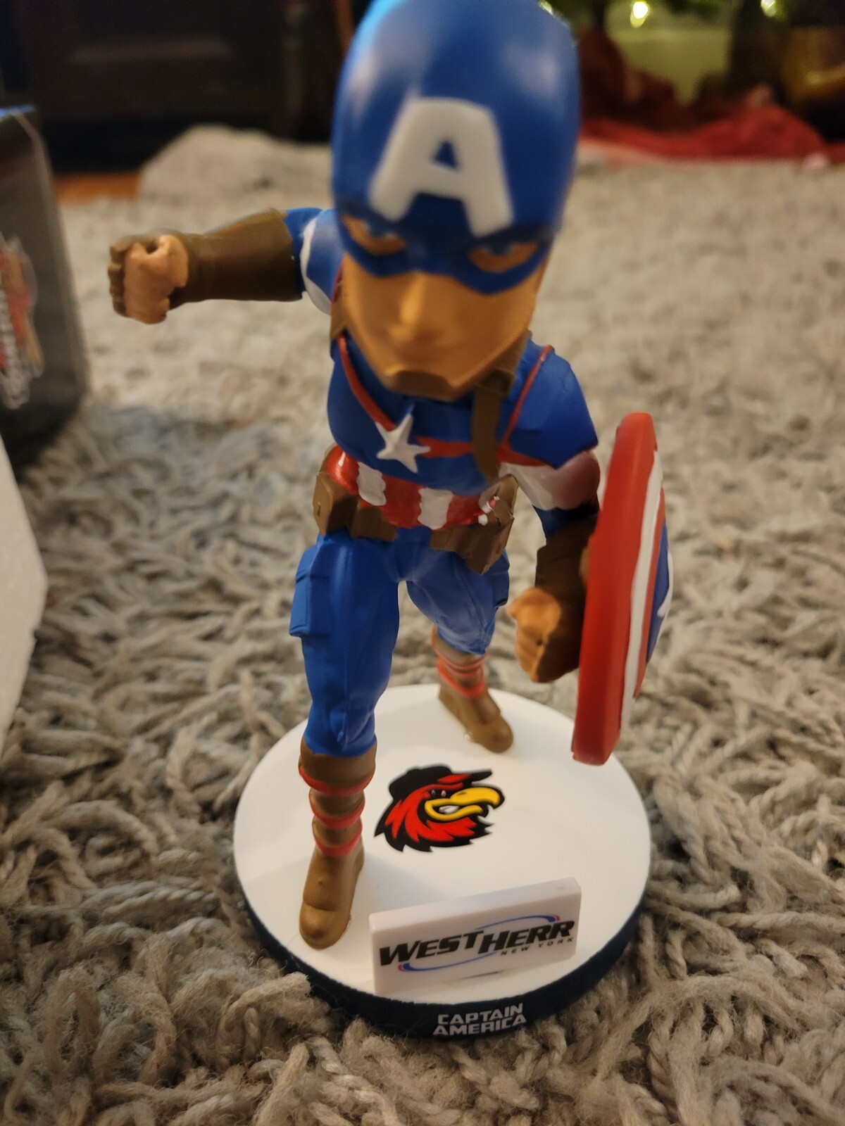 ROCHESTER RED WINGS MARVEL CAPTAIN AMERICA SGA BOBBLEHEAD!