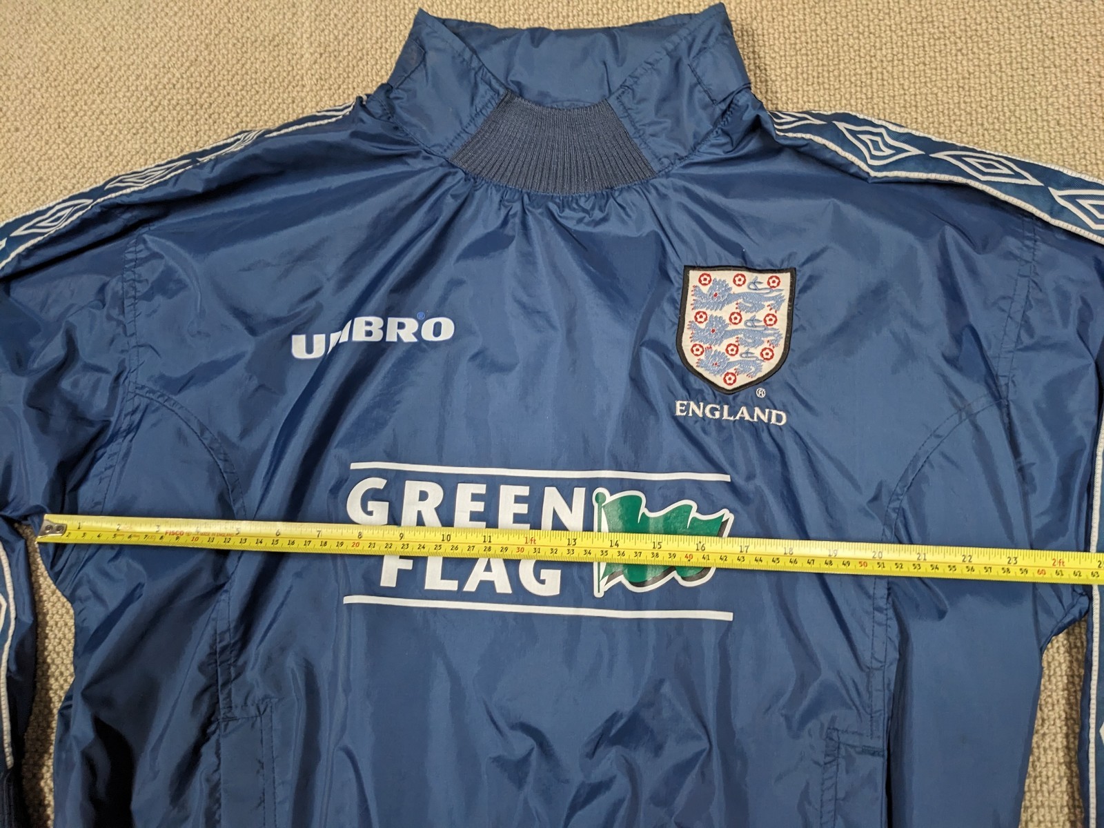 England National Team Training Drill Top Jacket 1998/2000 Umbro Large Original