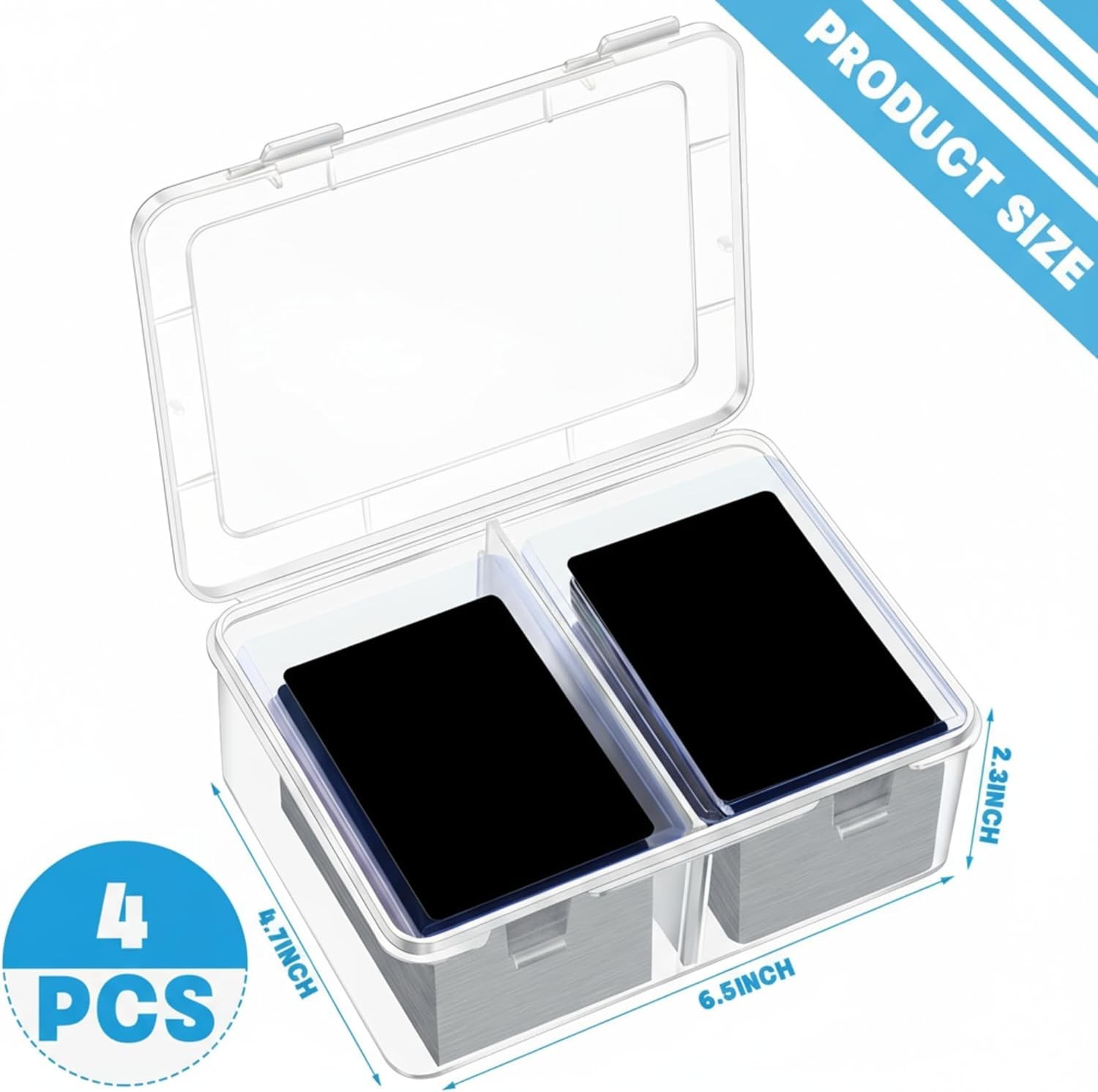 Compact 300-Card Storage Box with Removable Dividers – Waterproof & Durable