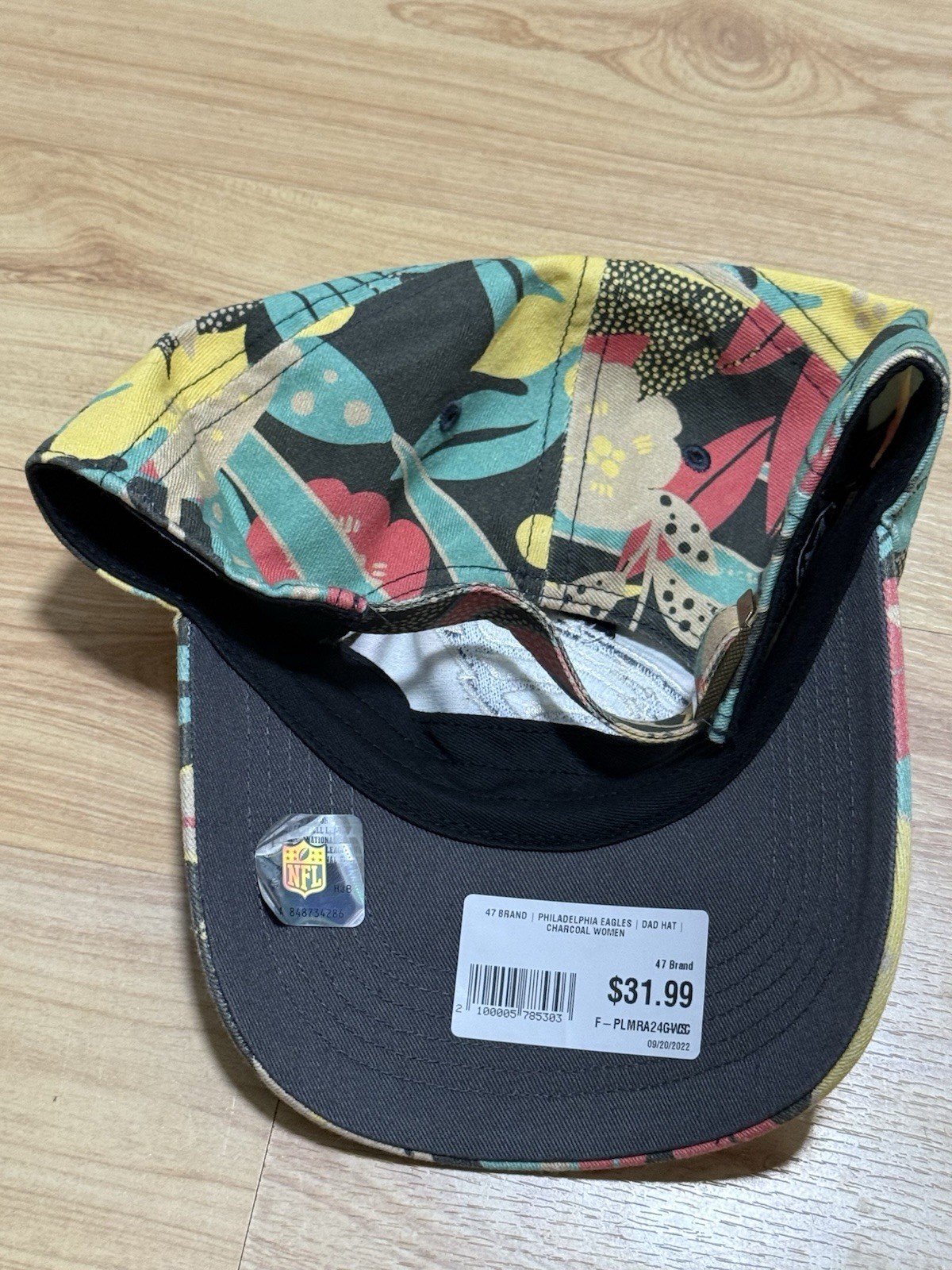 ’47 BRAND NFL PHILADELPHIA EAGLES MULTI COLOR FLORAL WOMENS STRAPBACK HAT CAP