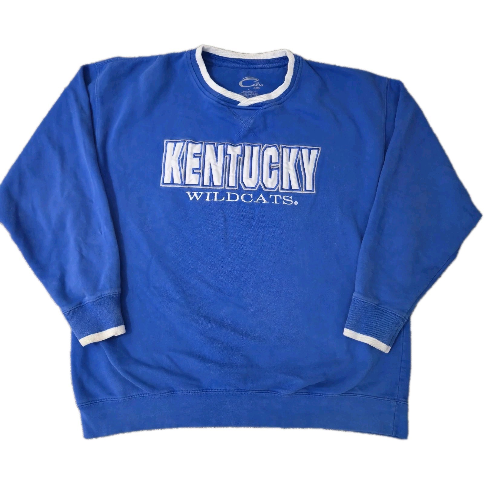 Vintage Kentucky Wildcats Sweatshirt Mens XL Blue NCAA 90s Basketball Spellout