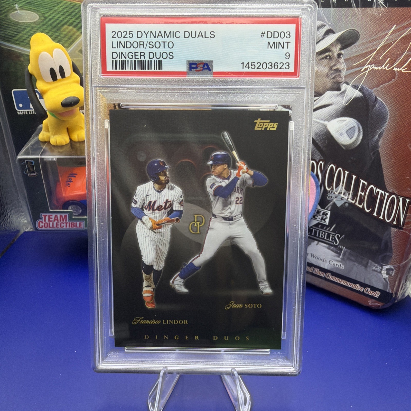 2025 Topps Dynamic Duals Francisco Lindor & Juan Soto Dinger Duos PSA 9 ✅✅ Mets
