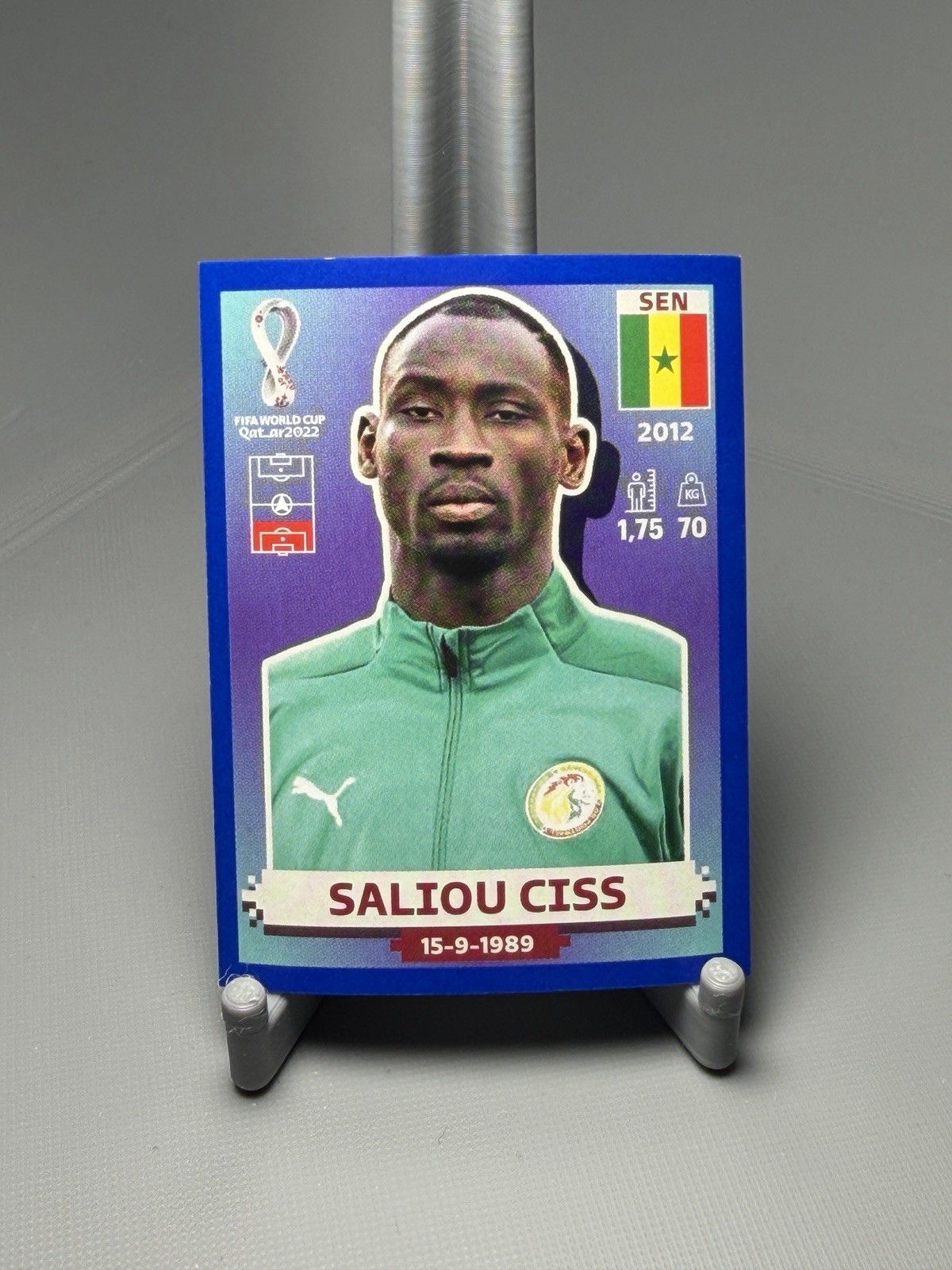 Panini 2022 FIFA World Cup Qatar Sticker Saliou Ciss Blue Parallel #SEN 5