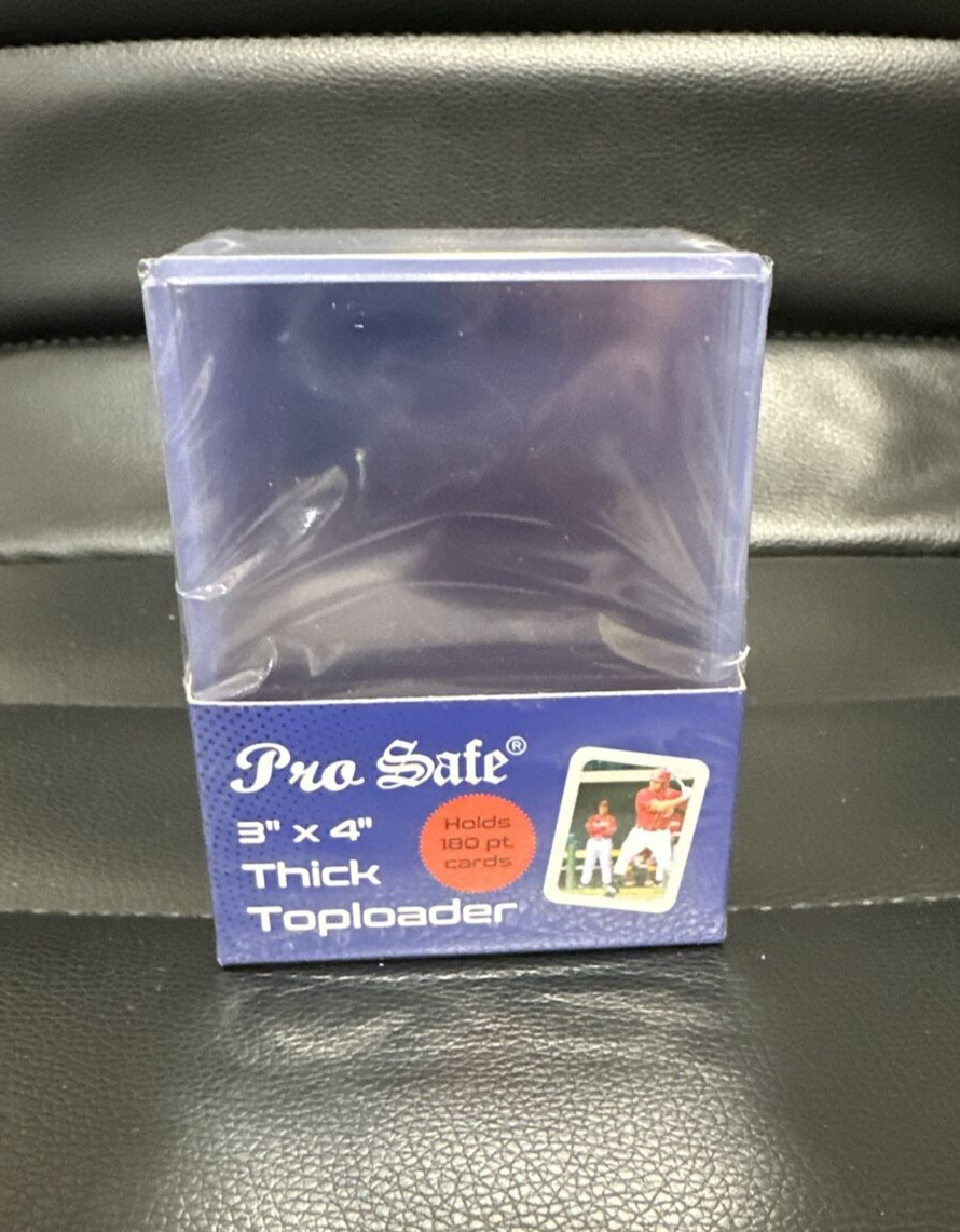10 PRO SAFE 3×4 180PT PREMIUM SUPER THICK TOPLOADERS Ultra Clear Card Sleeve