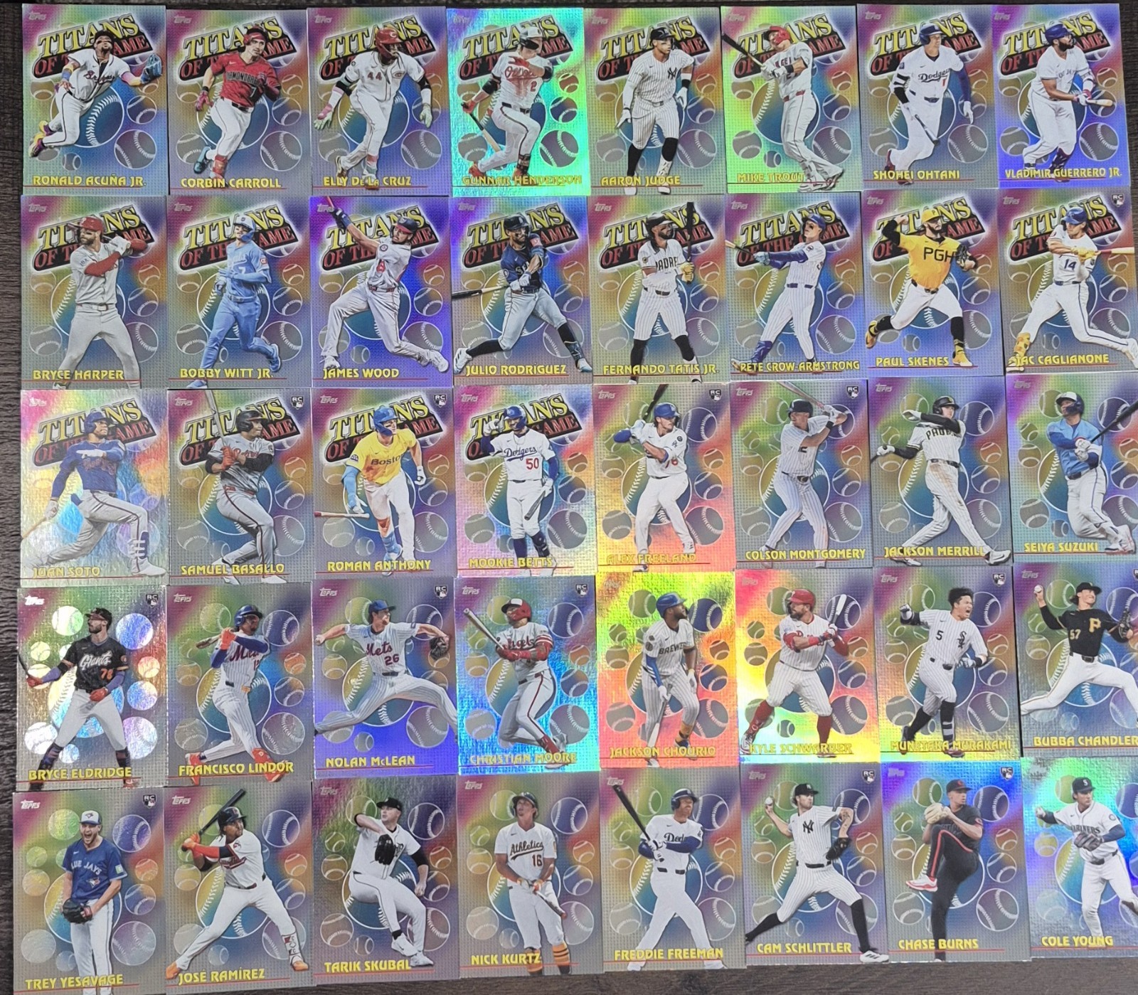 2026 Topps Series 1 & 2 Titans Of The Game Complete Insert Set 40 Cards Ohtani
