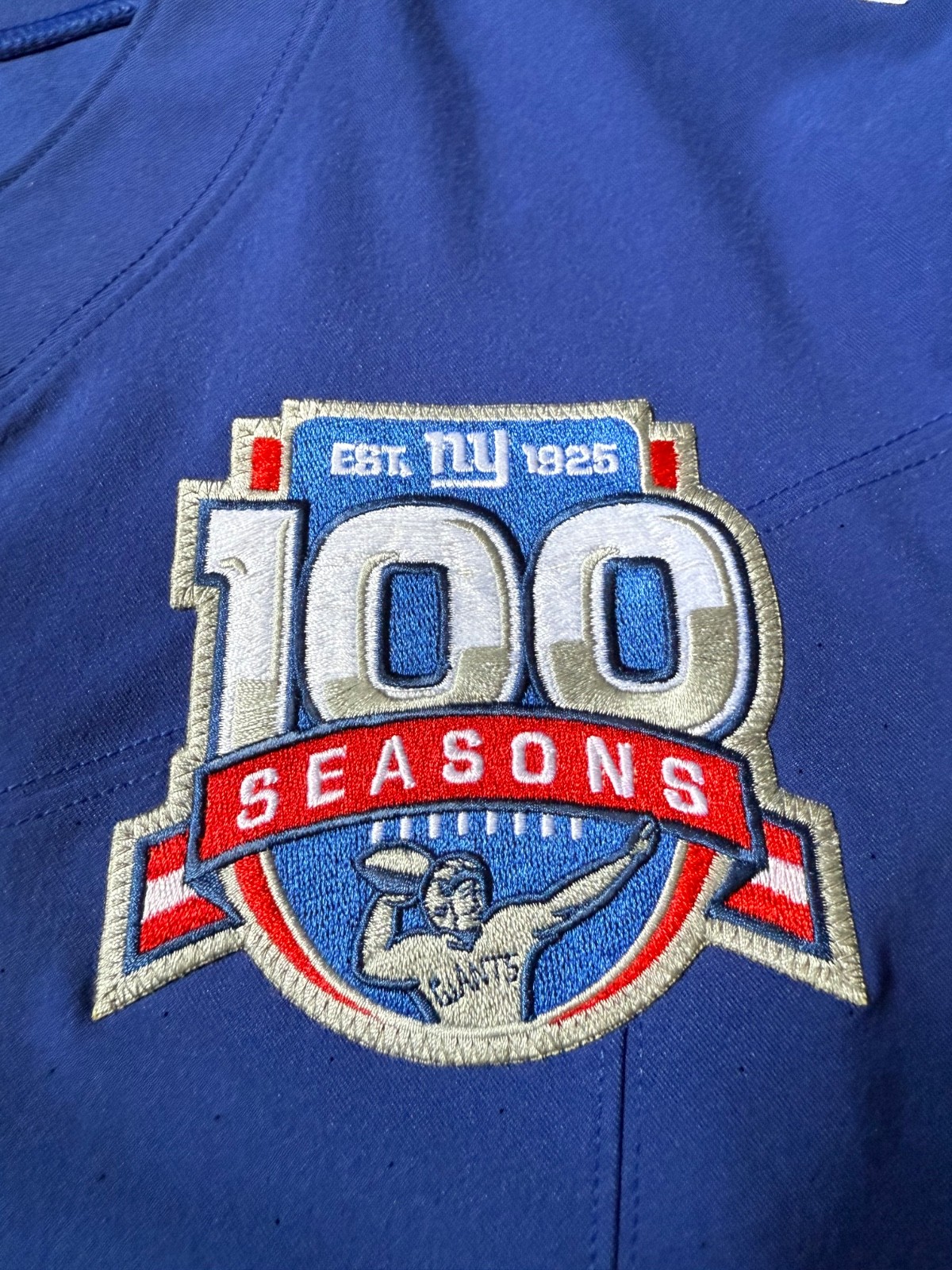 Authentic Malik Nabers New York Giants Nike Vapor FUSE Elite Jersey Size 48/XL