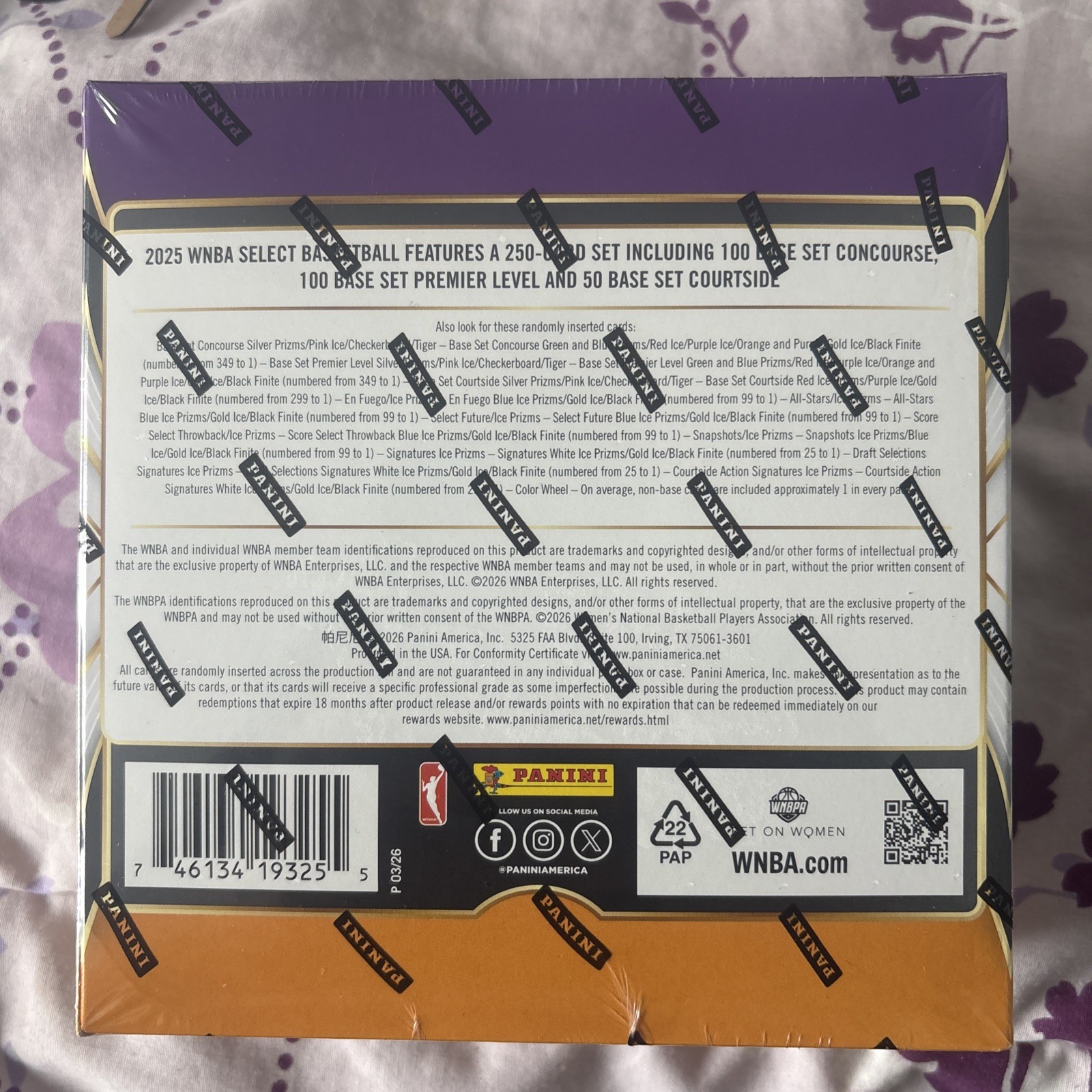 Panini Select 2025 WNBA Mega Box 40 Cards Prizm Factory Sealed