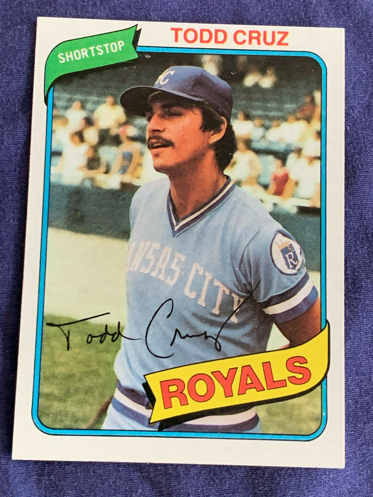 1980 TOPPS BASEBALL #492 TODD CRUZ KANSAS CITY ROYALS ROOKIE RC NMMT FREE SHIP!