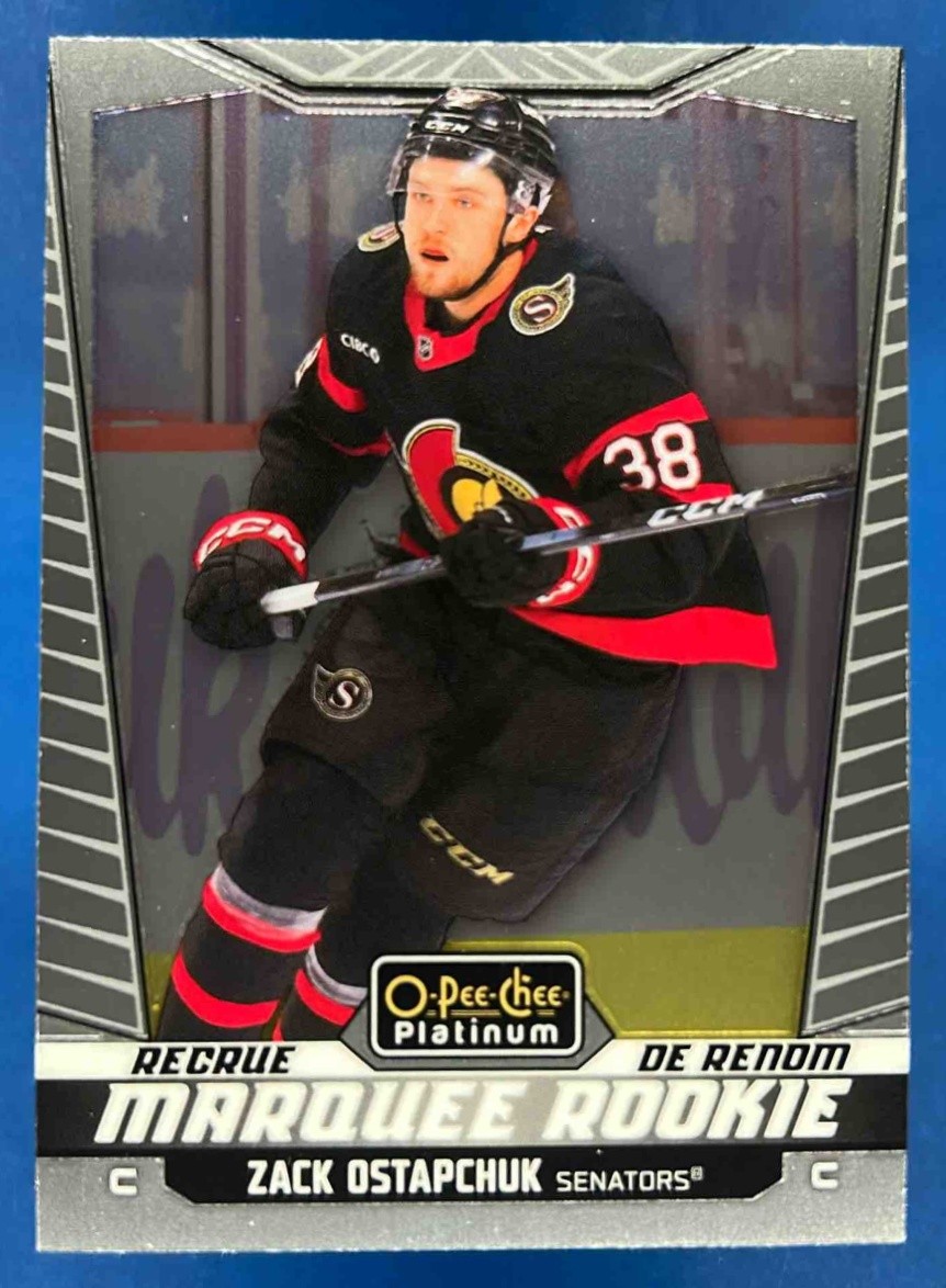 2024 OPC O-Pee-Chee Platinum Zack Ostapchuk #245 RC Marquee Rookie Sharks