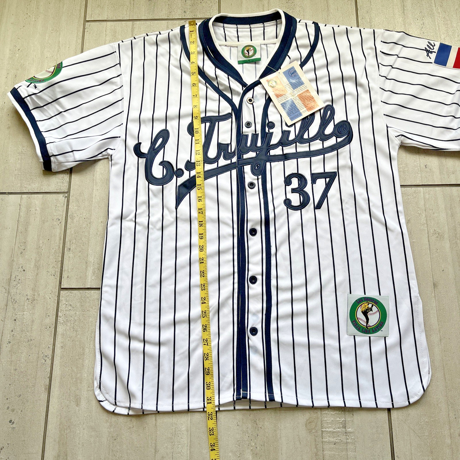 LATIN LEAGUE CIUDAD TRUJILLO THROWBACK (1879-1940) BASEBALL JERSEY #37 Sz M