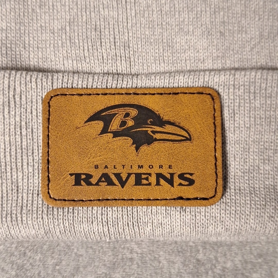 Ravens Leather Rectangle Patch NFL (Patch Only)