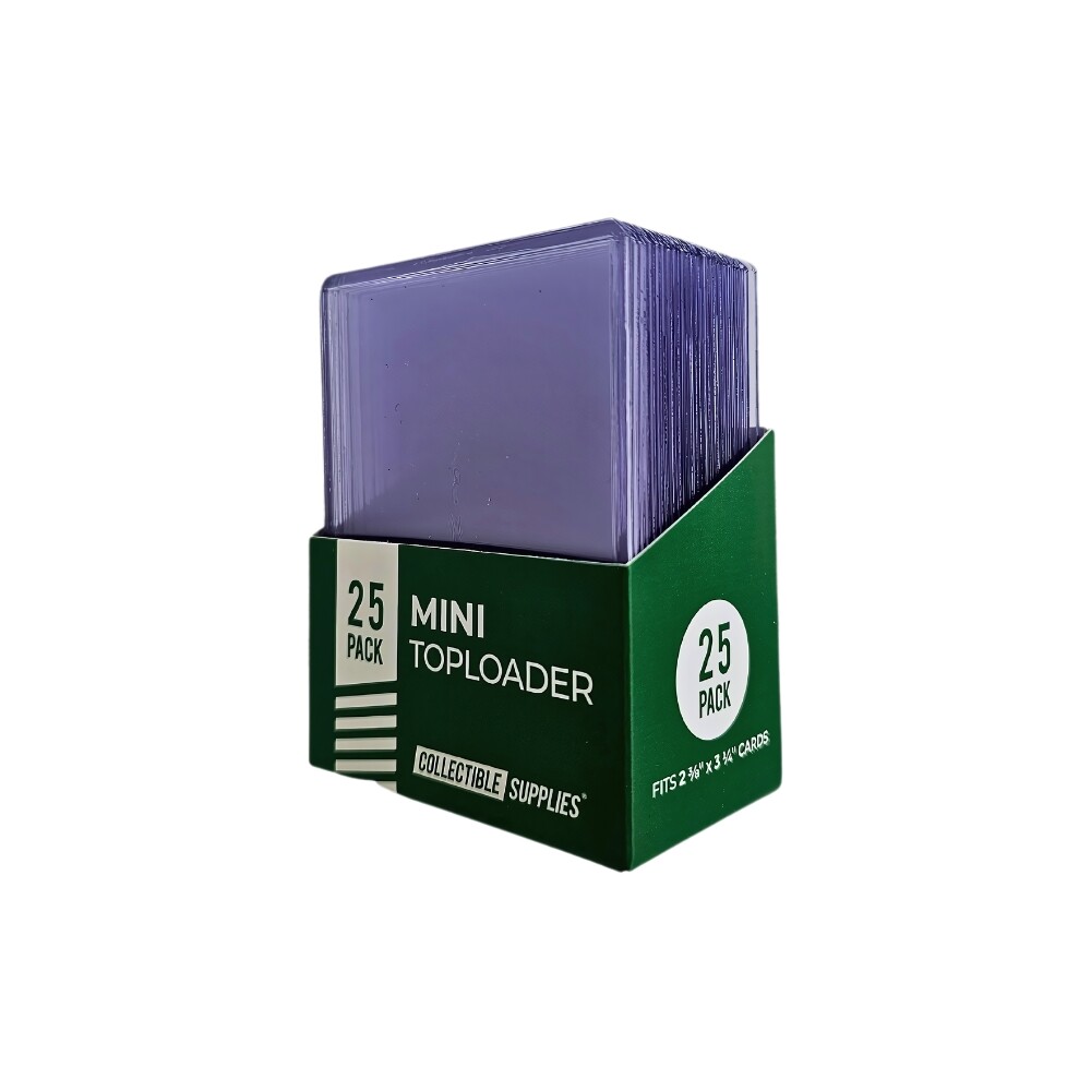 Mini Size Top Loaders 2 3/8″ x 3 1/4″ Toploaders for Cards or Stickers – 25 Pack