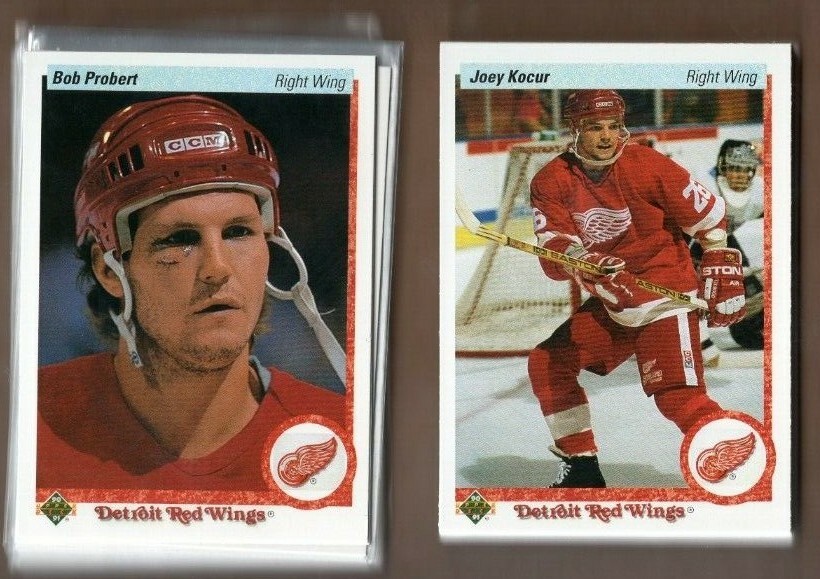 BOB PROBERT & JOE KOCUR 1990/91 UPPER DECK 2card COMBO BRUISE BROTHERS RED WINGS