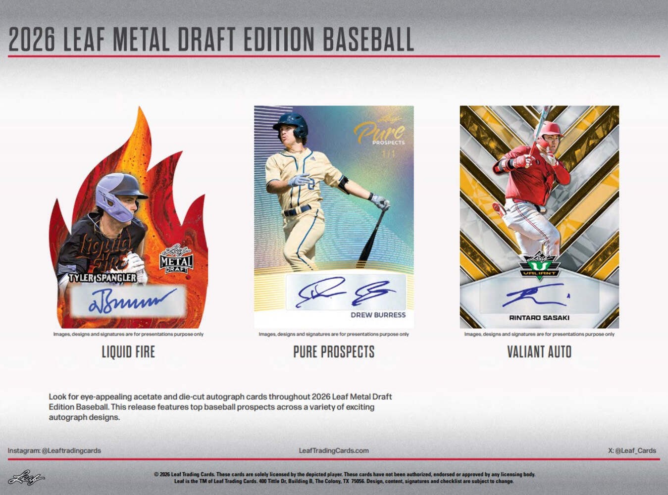2026 Leaf Metal Draft Edition Baseball Hobby Box