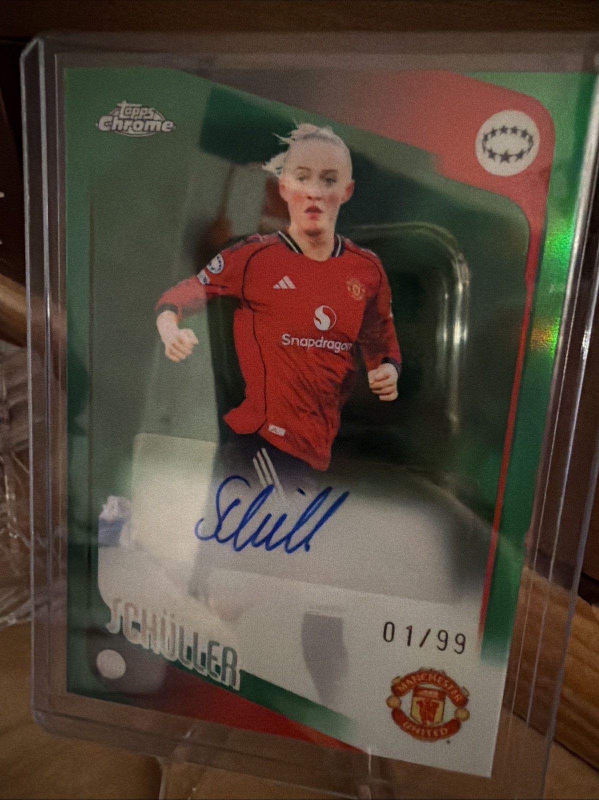 2025-26 Topps Chrome Women’s Lea Schuller Green Auto /99 First On Print