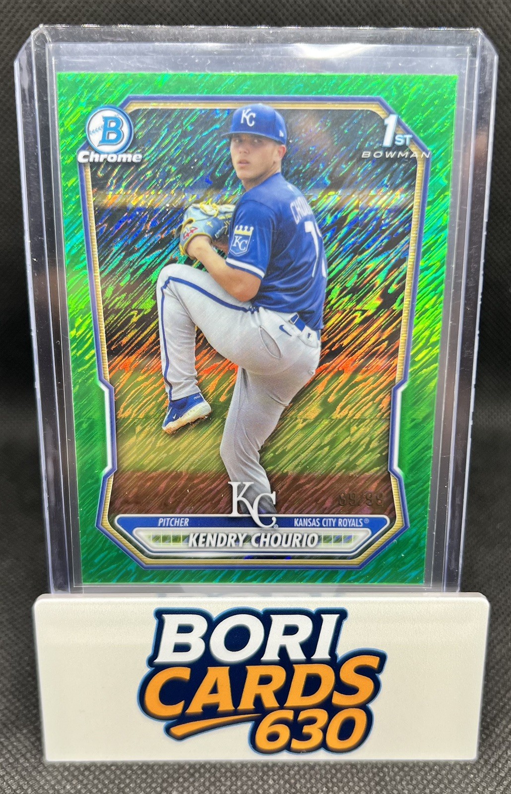2026 Bowman #BCP-7 Kendry Chourio Chrome Prospects Green Shimmer Refractor #/99