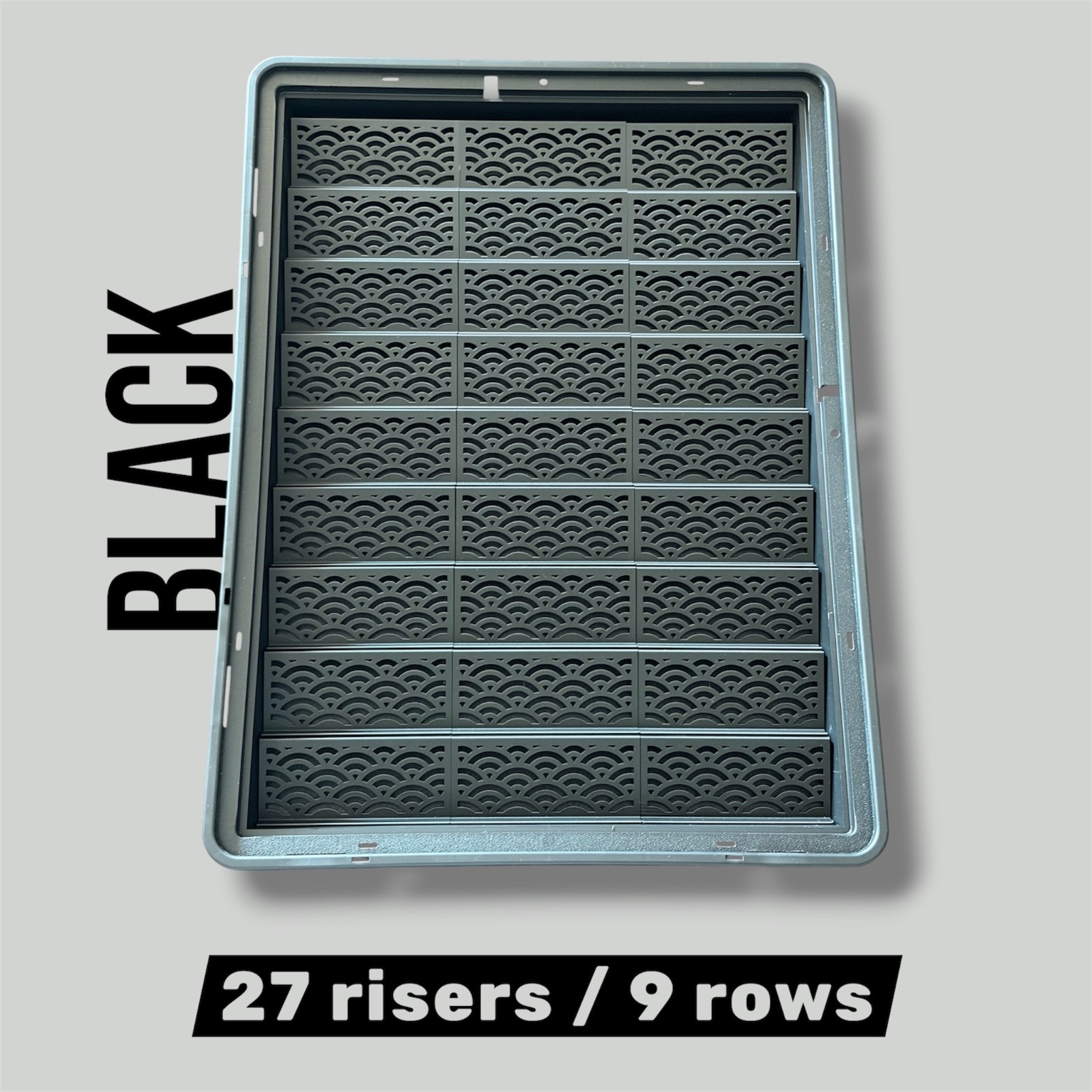 Card Risers for Zion Display Case – Japanese Wave Pattern