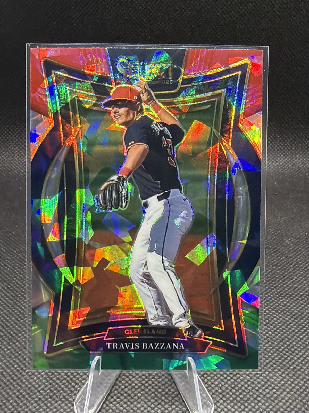 2025 Panini Select – Concourse Travis Bazzana #97 Red & Green Ice Prizm