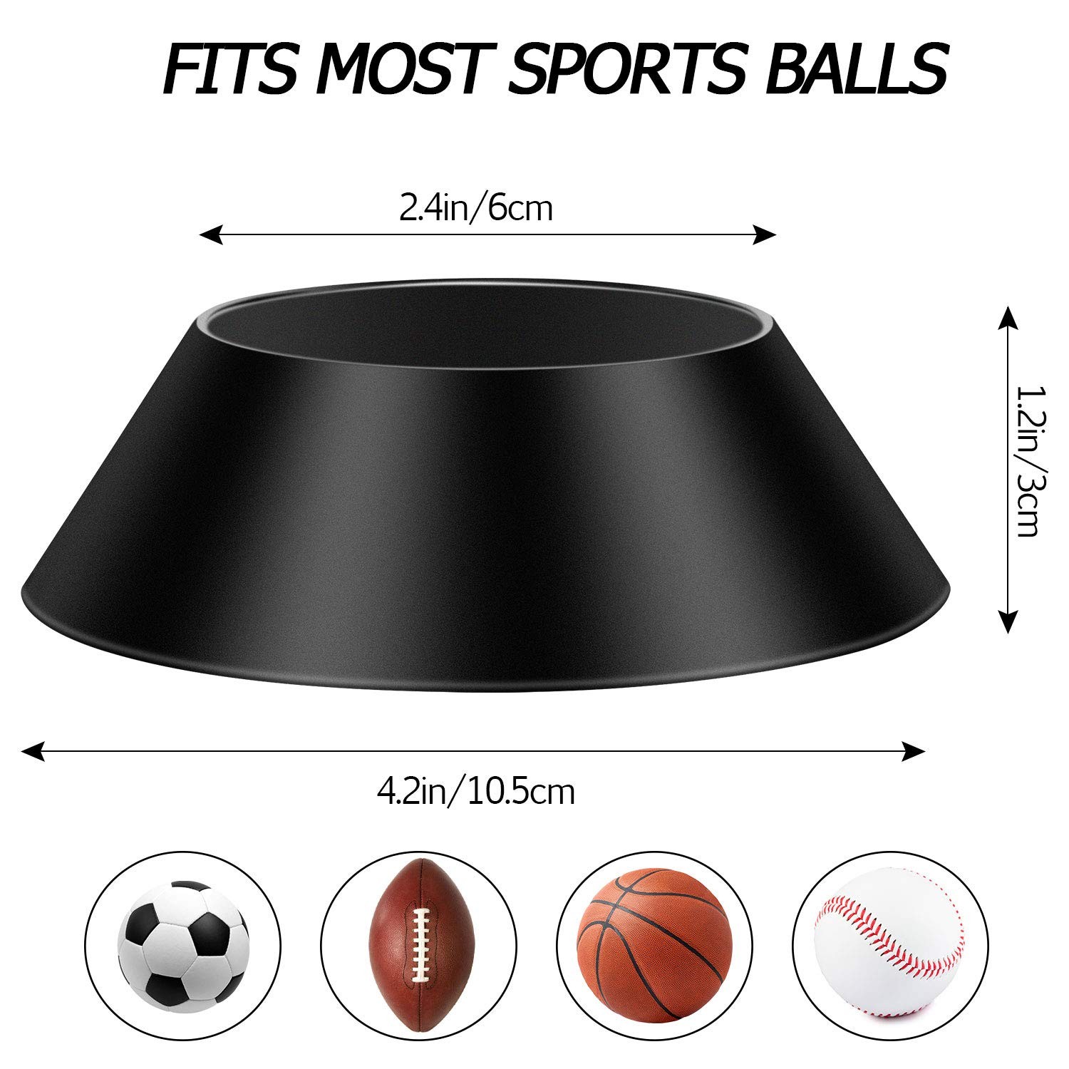 6 Memorabilia Ball Display Stand Holder Soccer Basketball Football Volleyball