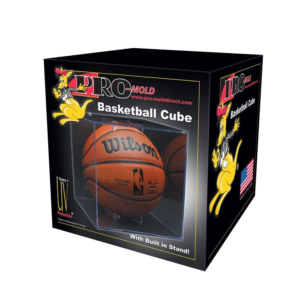 (1) ~ Full Size Basketball Clear Acrylic Display Case Cube Holder ~ New!