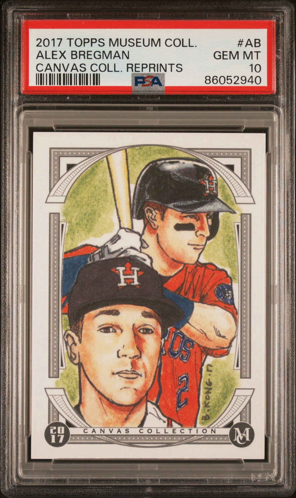 2017 Topps Museum Collection Alex Bregman PSA 10 GEM MINT Canvas Coll CUBS