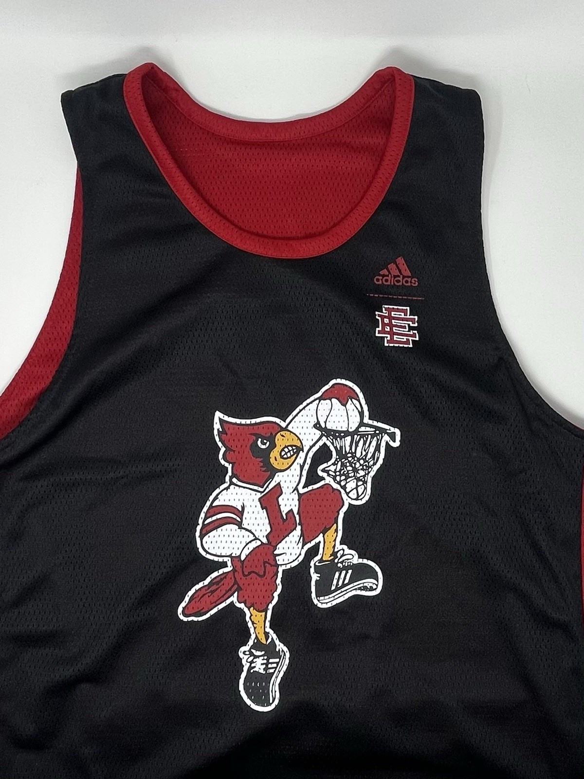 Louisville Cardinals Adidas Eric Emanuel Reversible Basketball Jersey (L) NEW