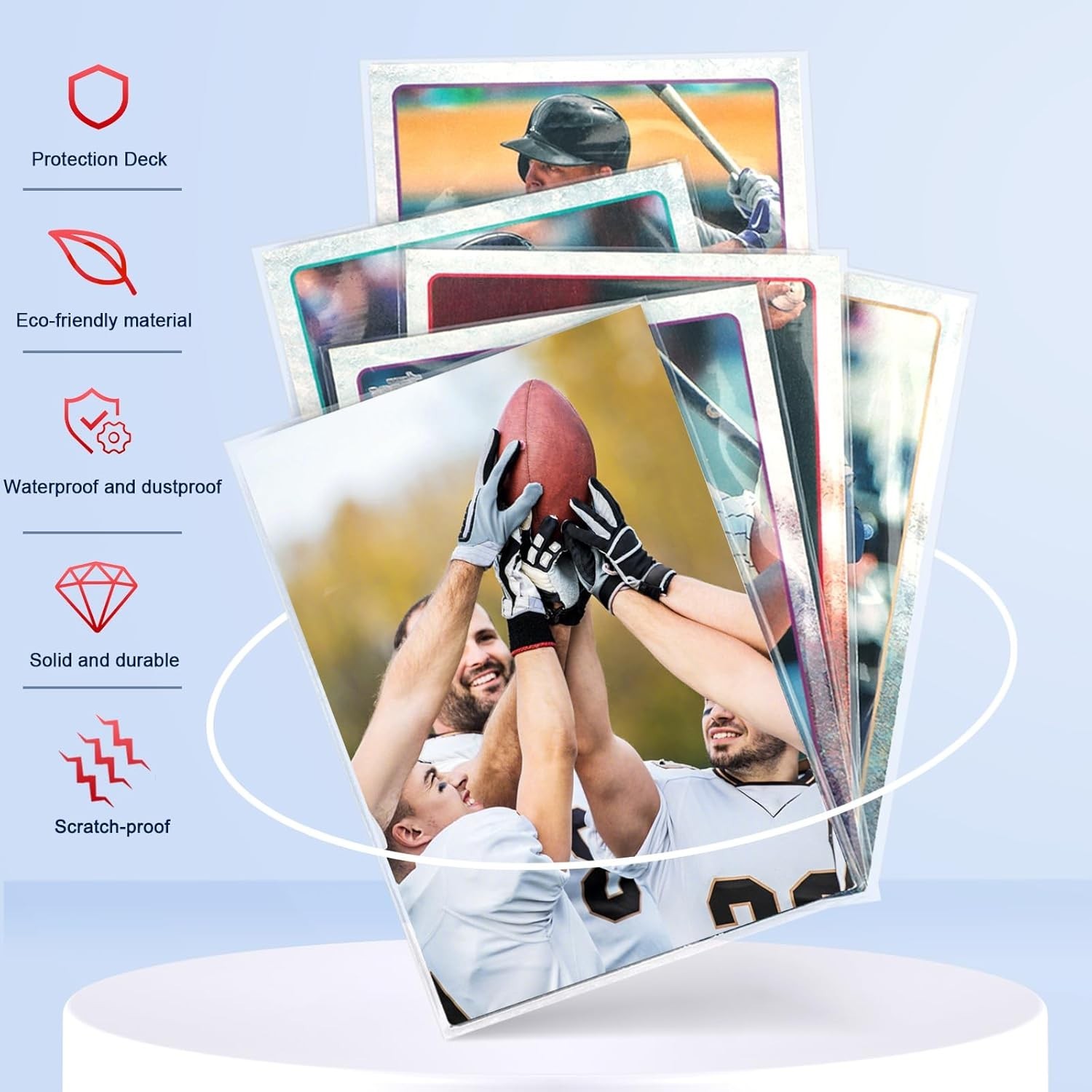 1000 Pcs Soft Card Protectors – Sports Trading Cards