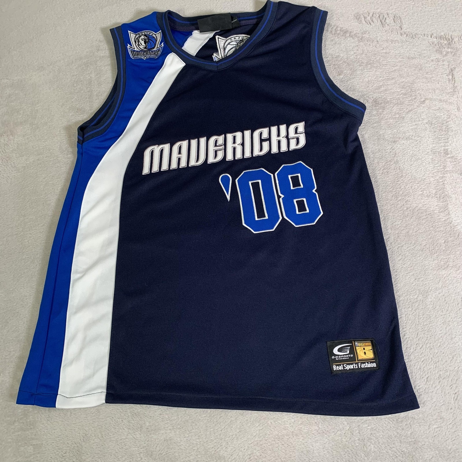 Vintage Dallas Mavericks Jersey Mens Medium (TAG XL) Blue NBA Basketball G-III