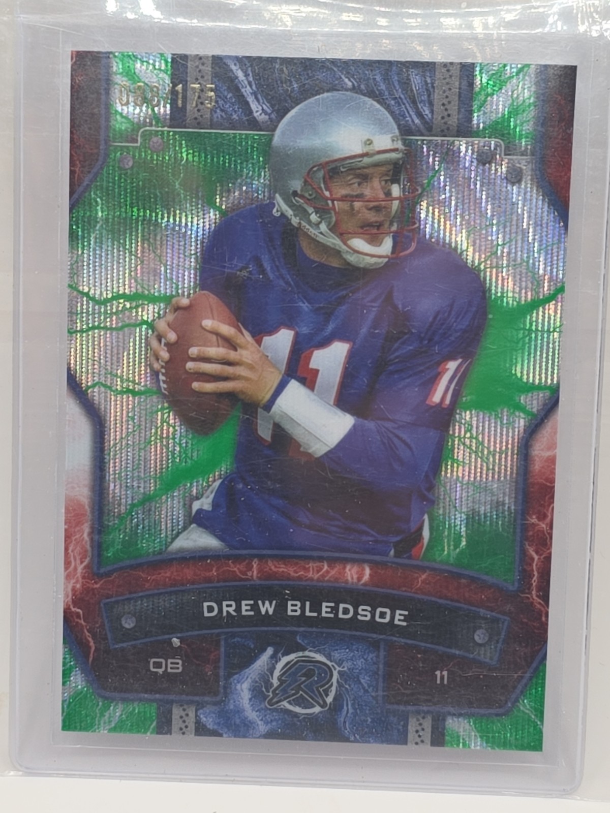 2024 Topps Resurgence – Drew Bledsoe #65 Green Surge Refractor /175